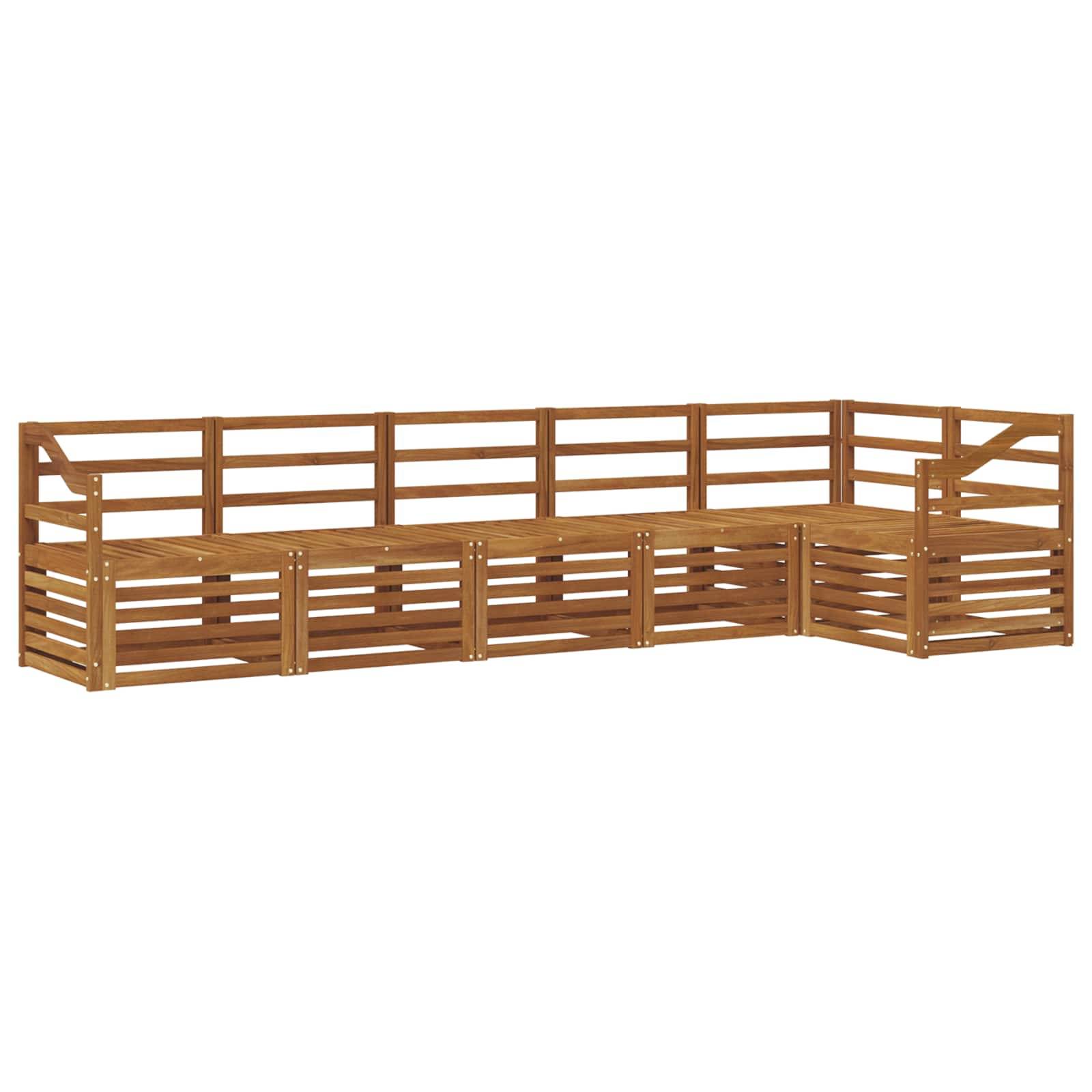 vidaXL Sofagarnituren 6 pcs Natur Massivholz Akazie