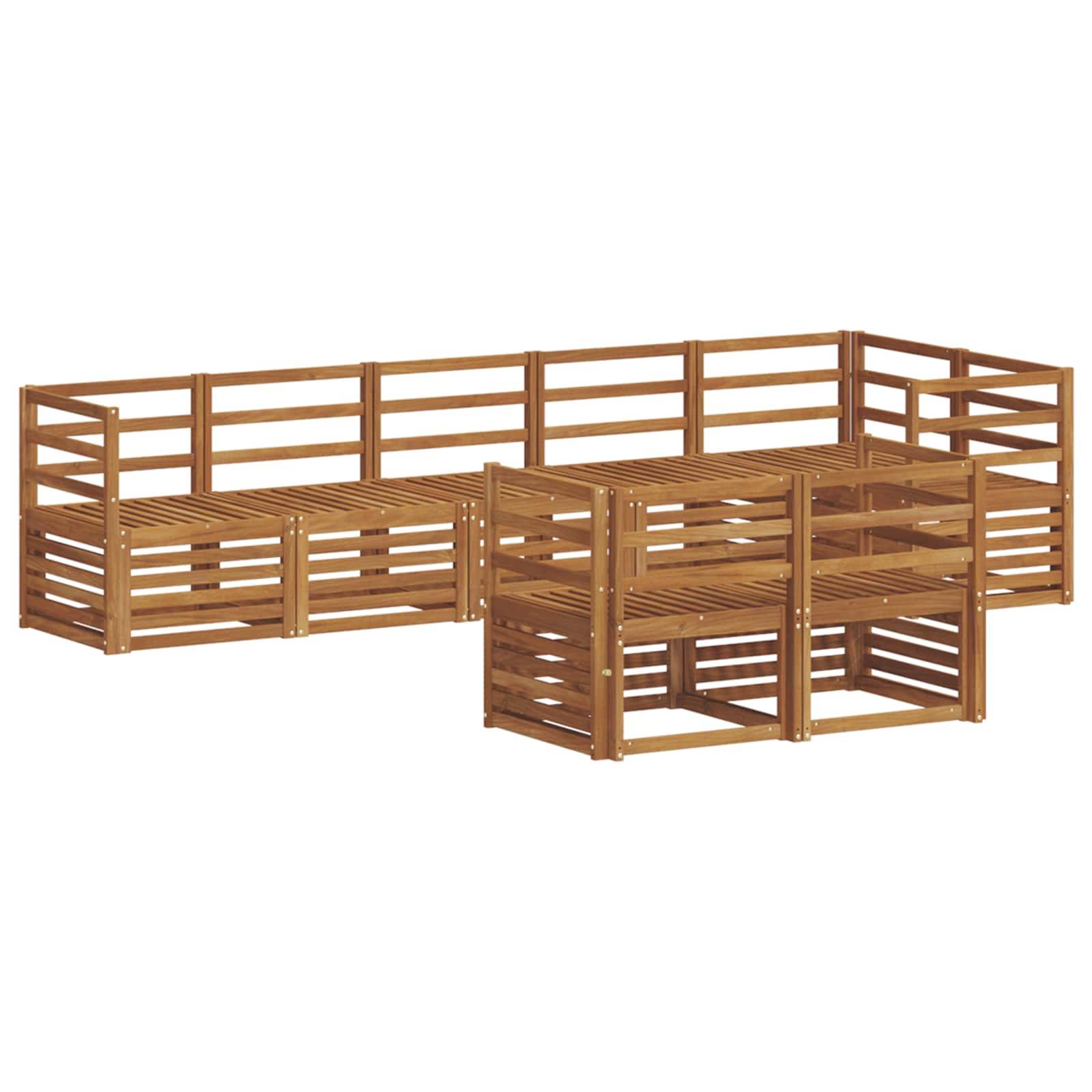 vidaXL Sofagarnituren 8 pcs Natur Massivholz Akazie
