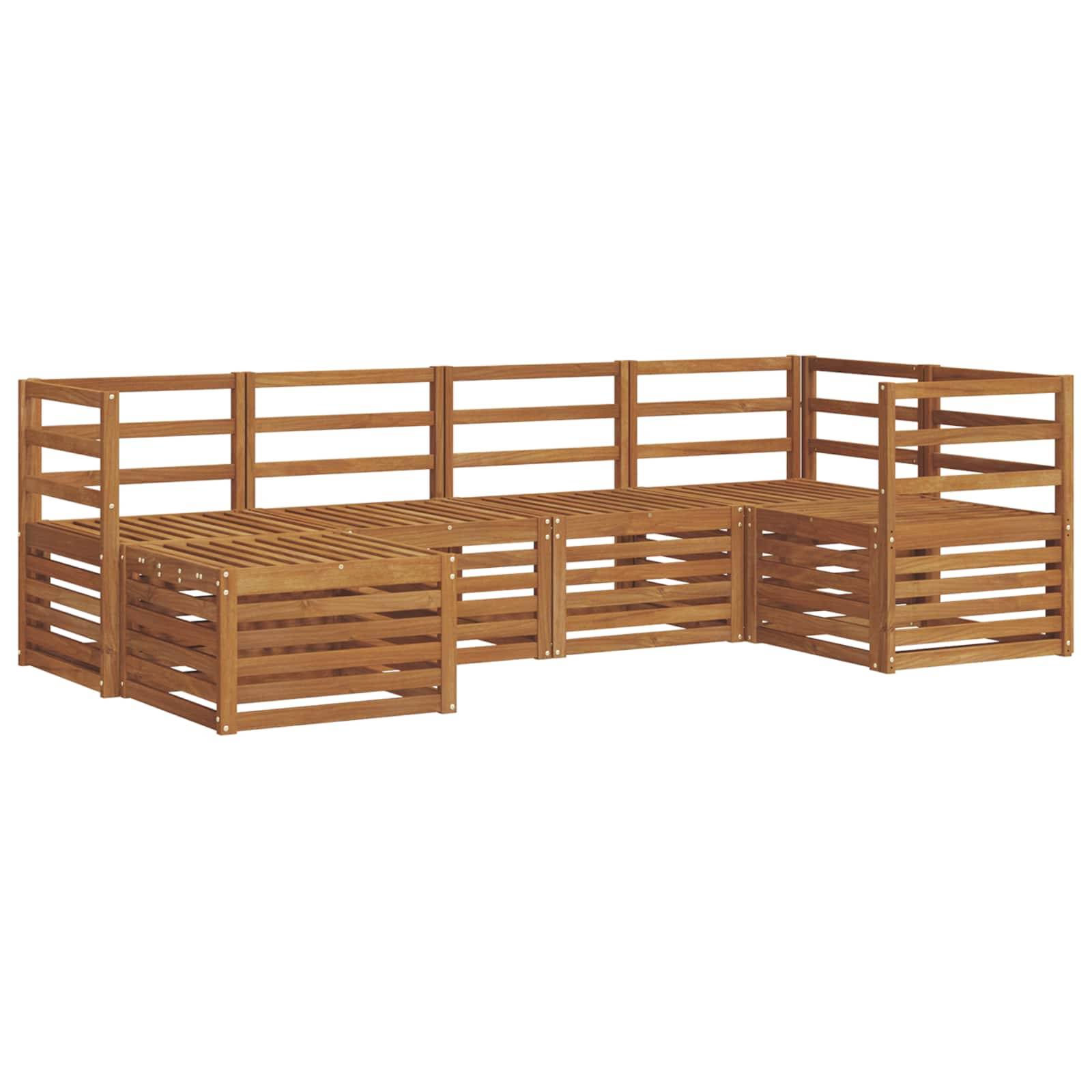 vidaXL Sofagarnituren 6 pcs Natur Massivholz Akazie