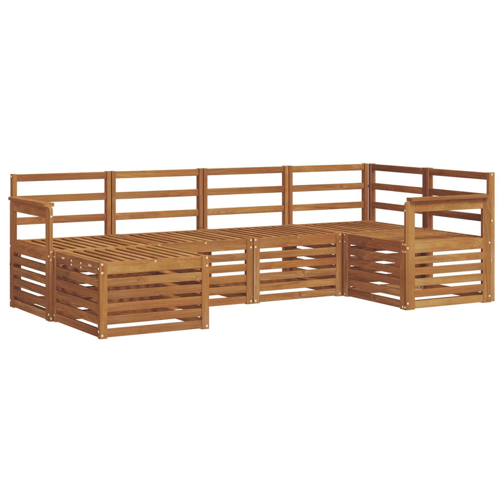 vidaXL Sofagarnituren 6 pcs Natur Massivholz Akazie