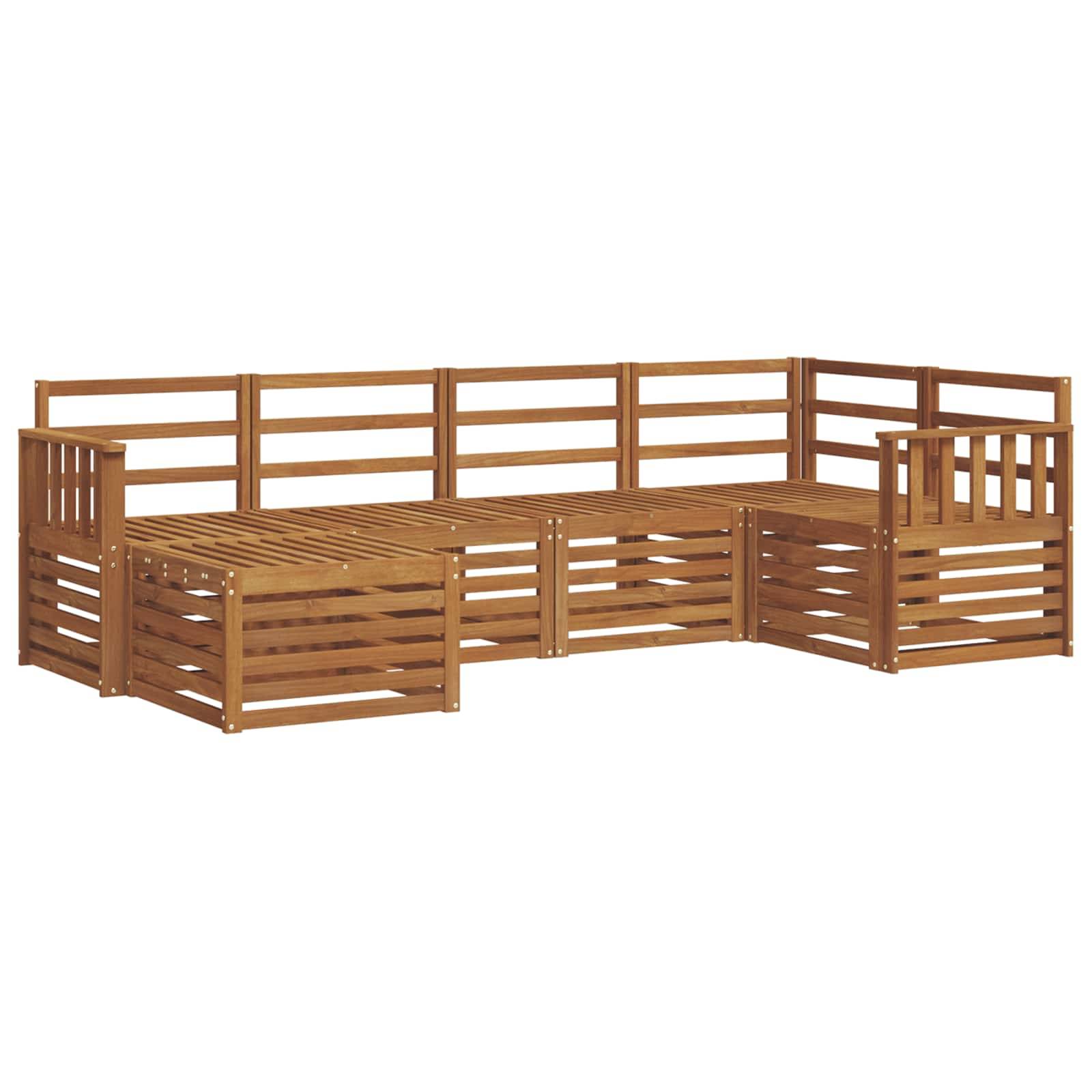 vidaXL Sofagarnituren 6 pcs Natur Massivholz Akazie
