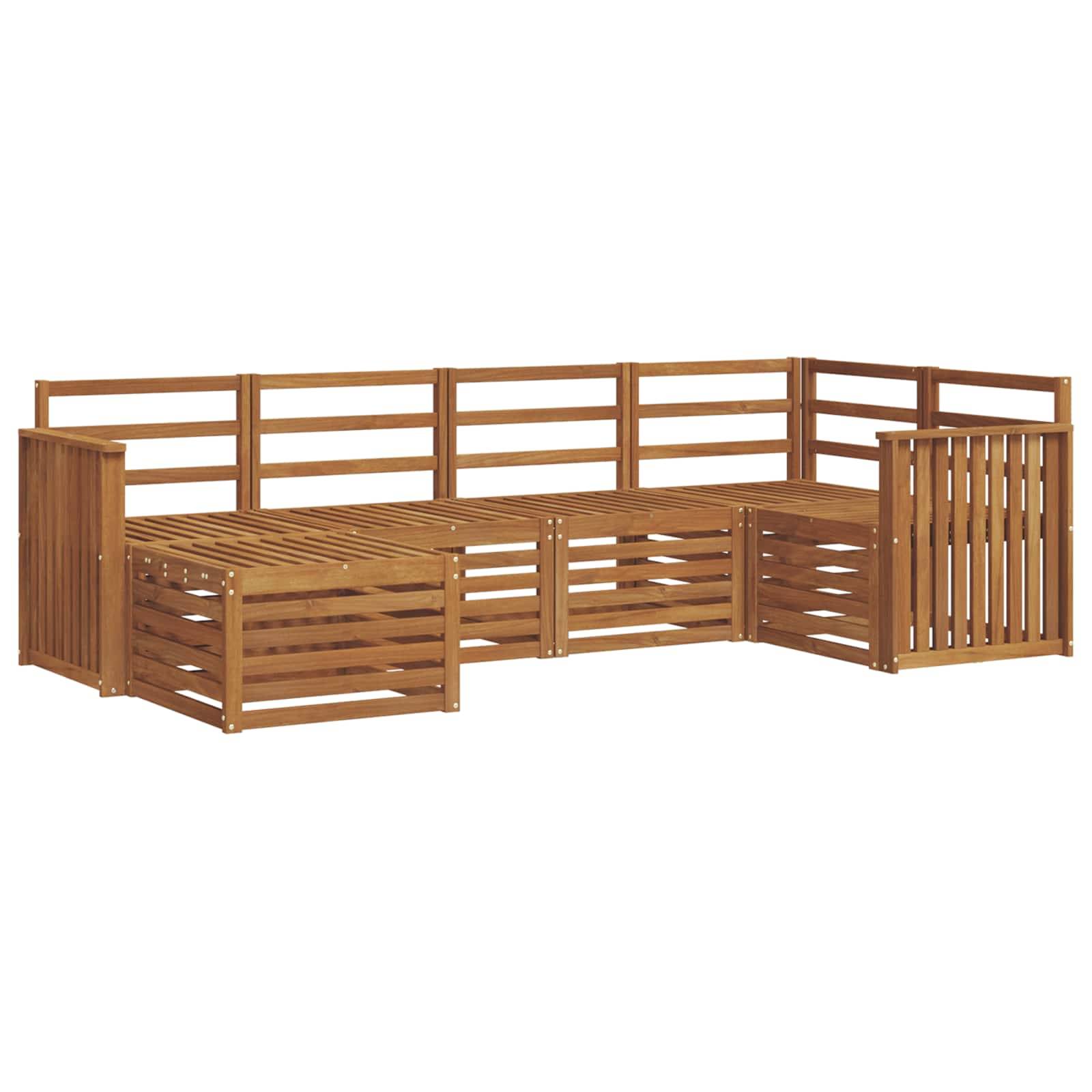 vidaXL Sofagarnituren 6 pcs Natur Massivholz Akazie