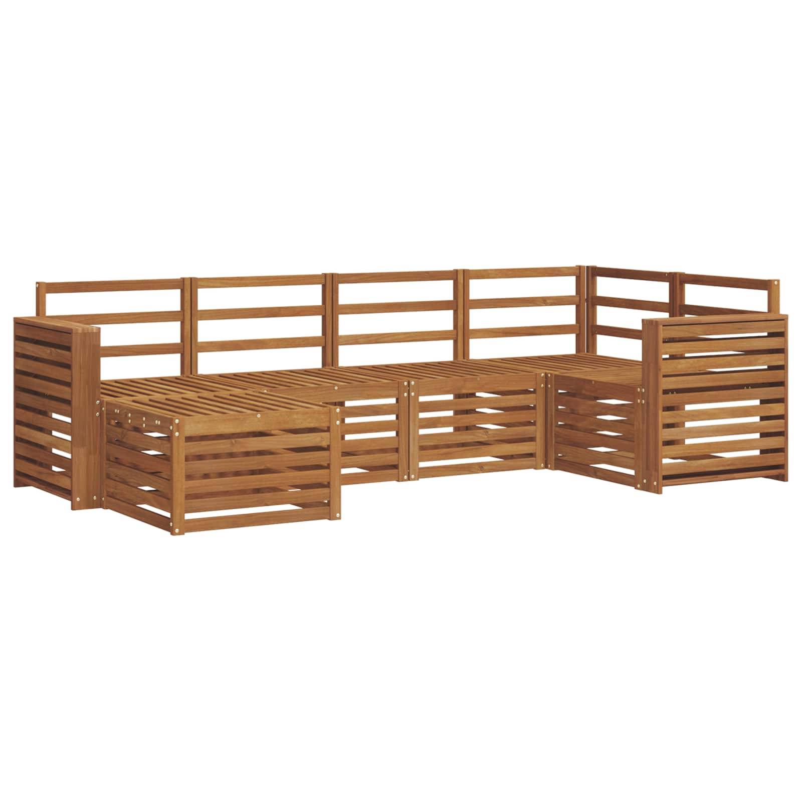 vidaXL Sofagarnituren 6 pcs Natur Massivholz Akazie