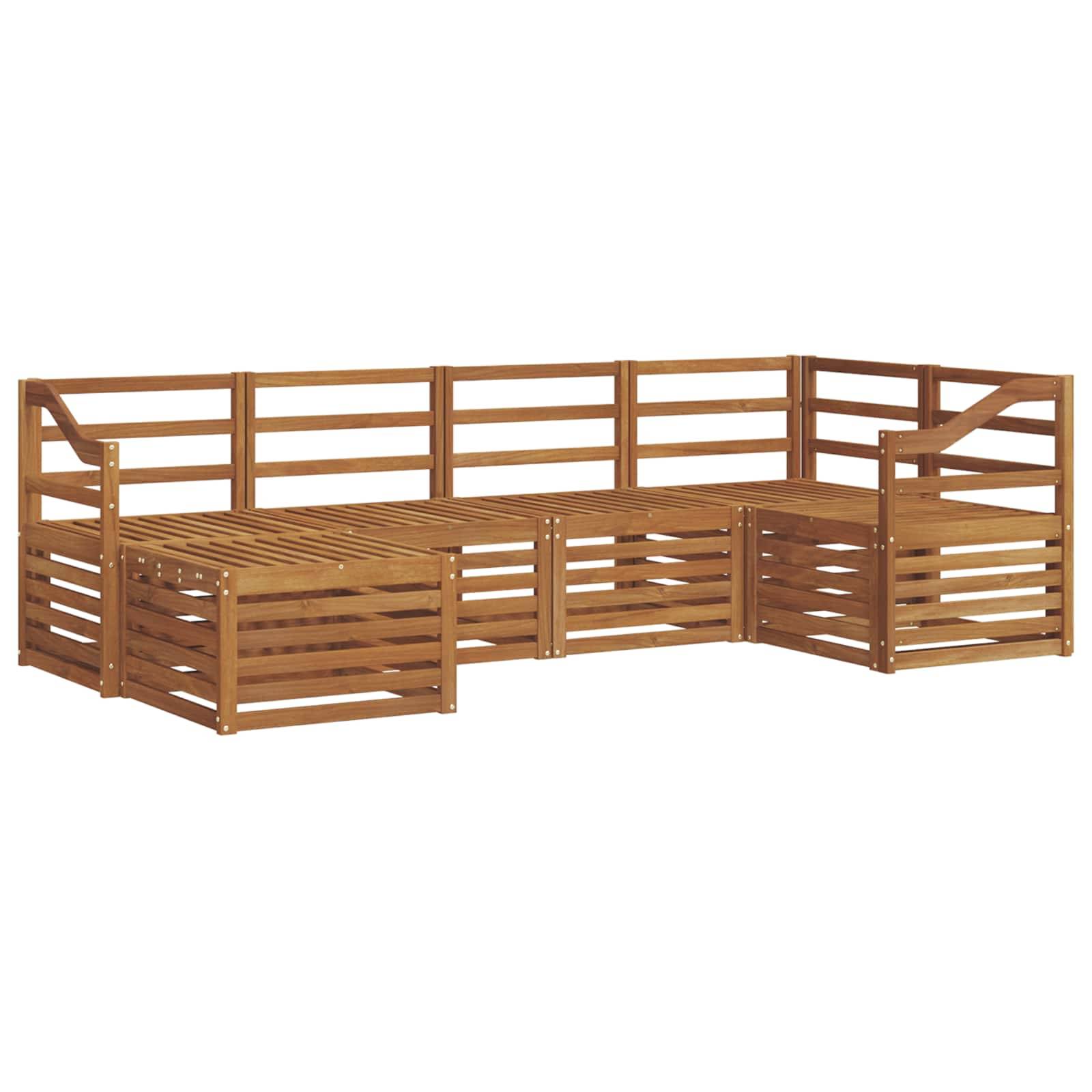 vidaXL Sofagarnituren 6 pcs Natur Massivholz Akazie