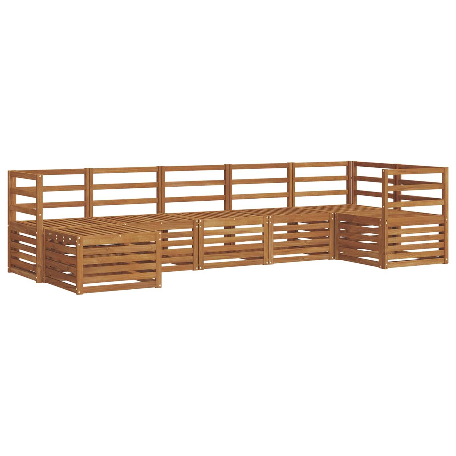 vidaXL Sofagarnituren 7 pcs Natur Massivholz Akazie