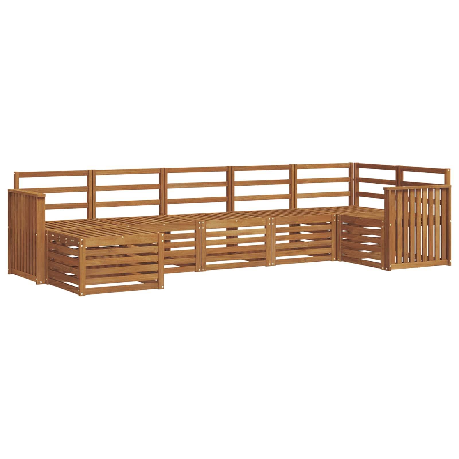 vidaXL Sofagarnituren 7 pcs Natur Massivholz Akazie