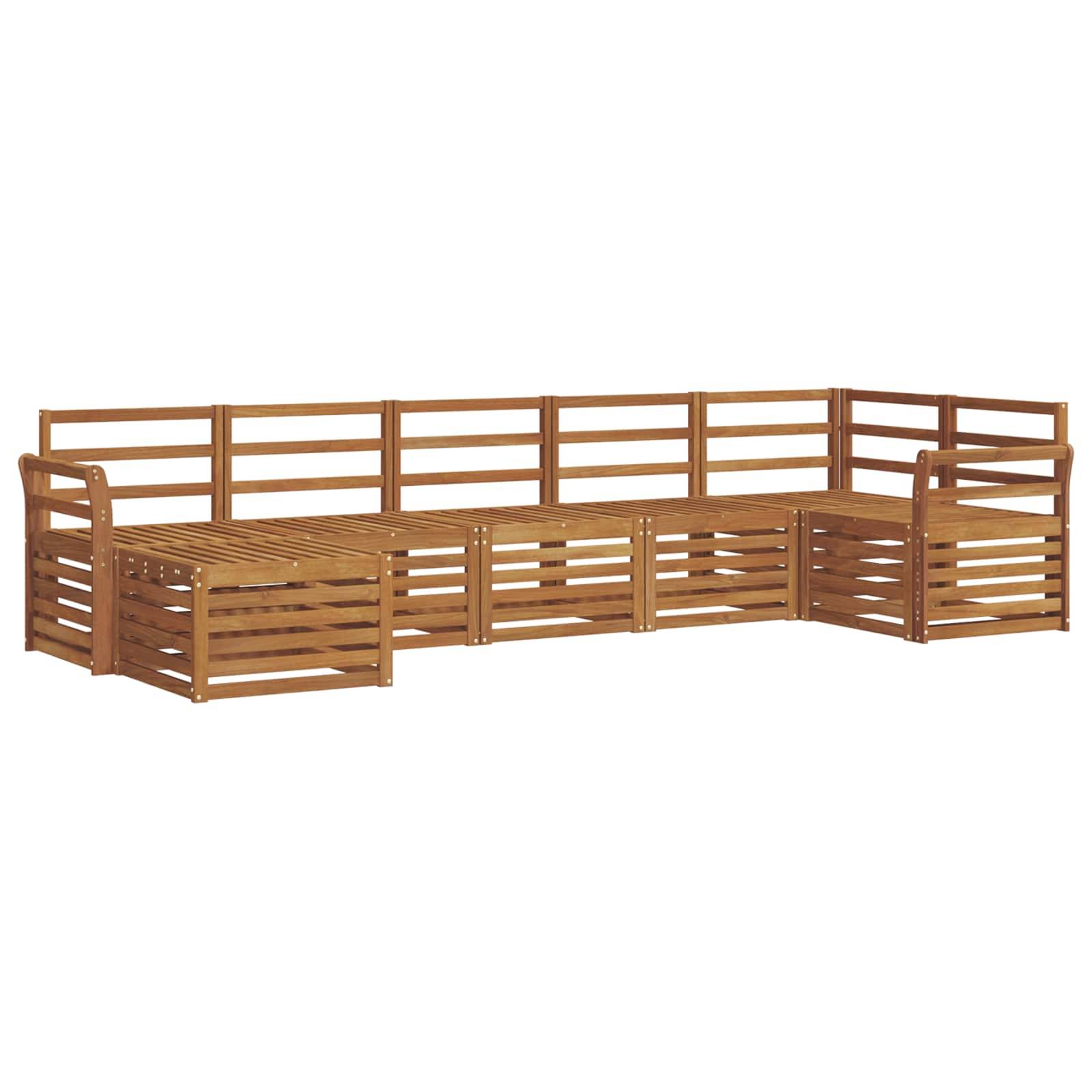 vidaXL Sofagarnituren 7 pcs Natur Massivholz Akazie