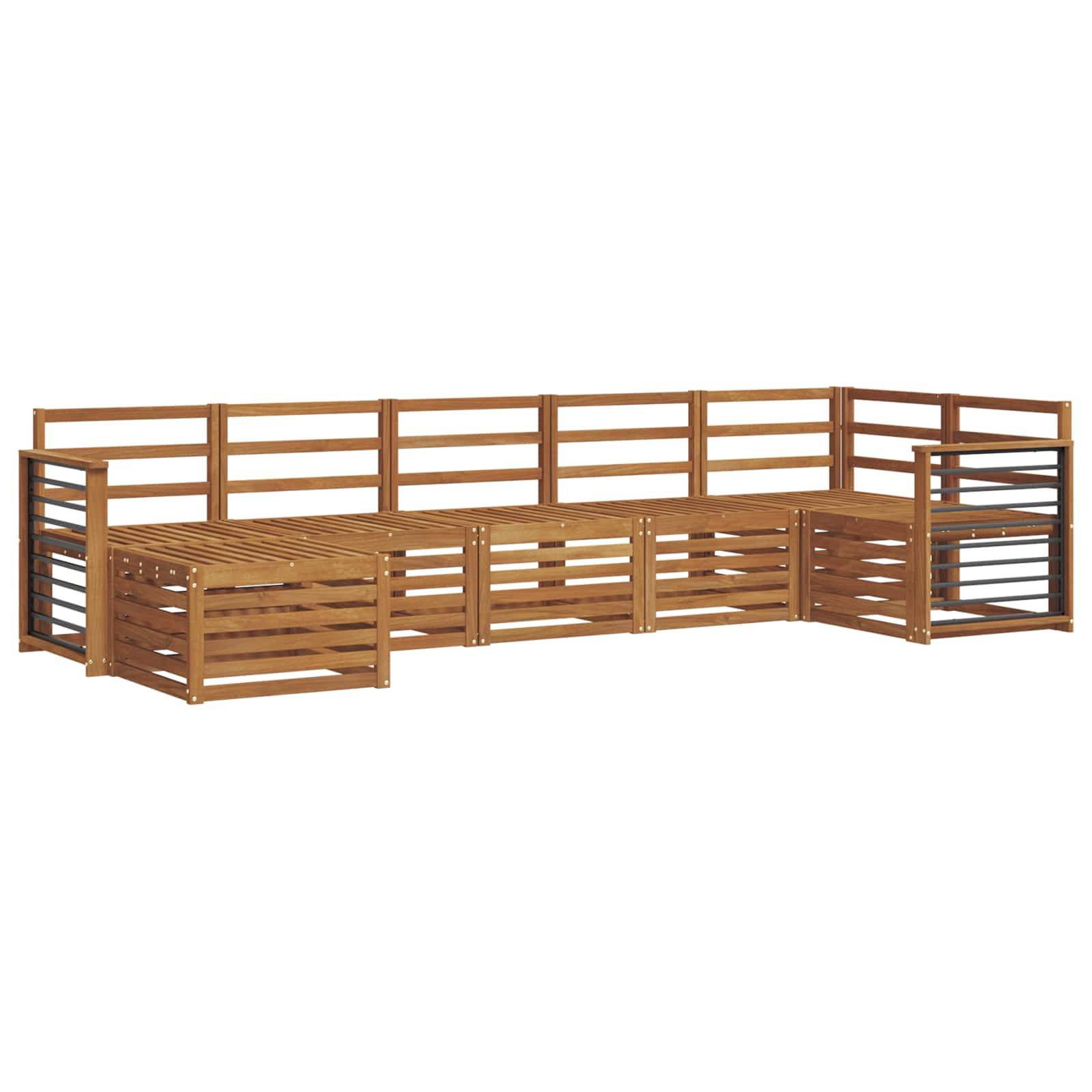vidaXL Sofagarnituren 7 pcs Natur Massivholz Akazie