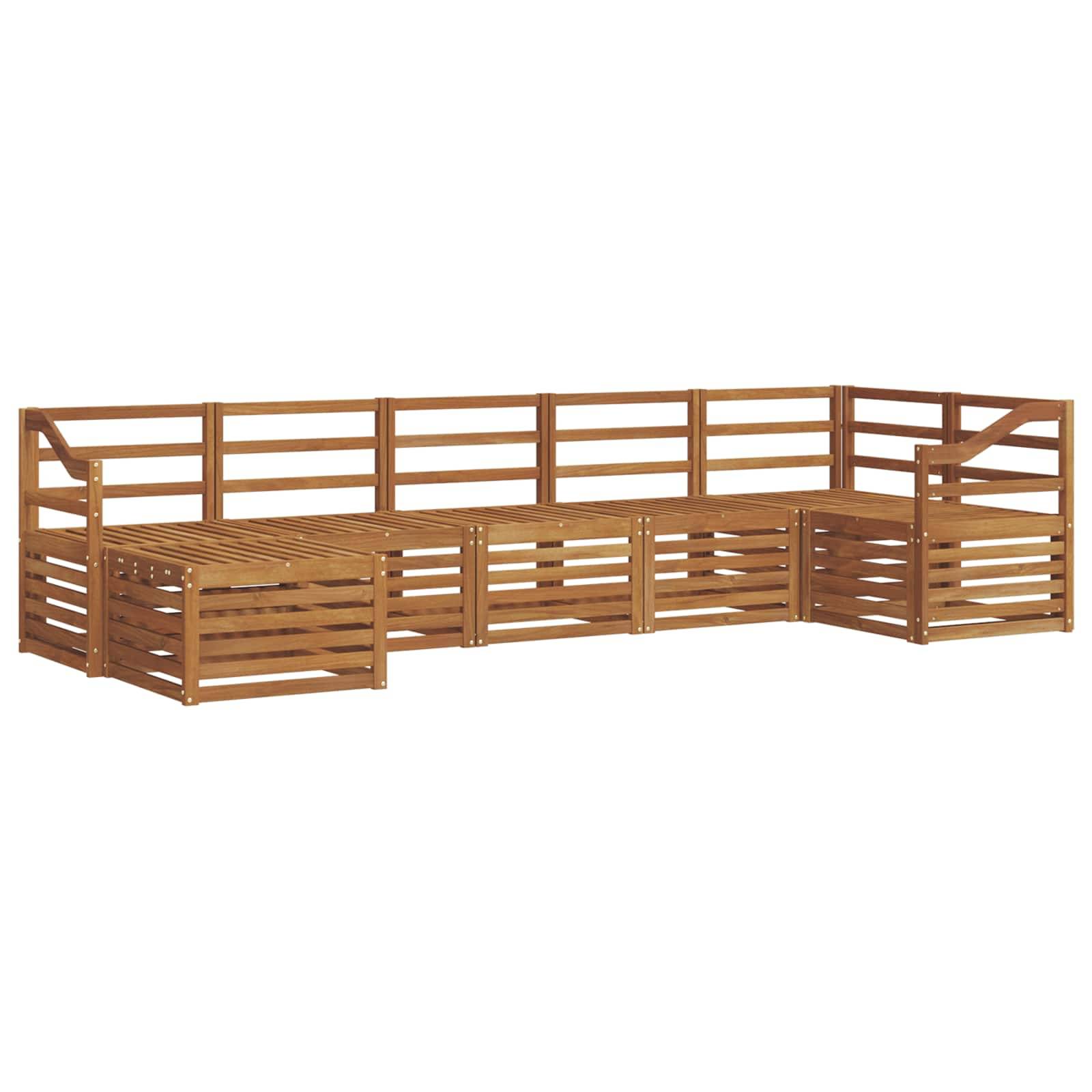 vidaXL Sofagarnituren 7 pcs Natur Massivholz Akazie