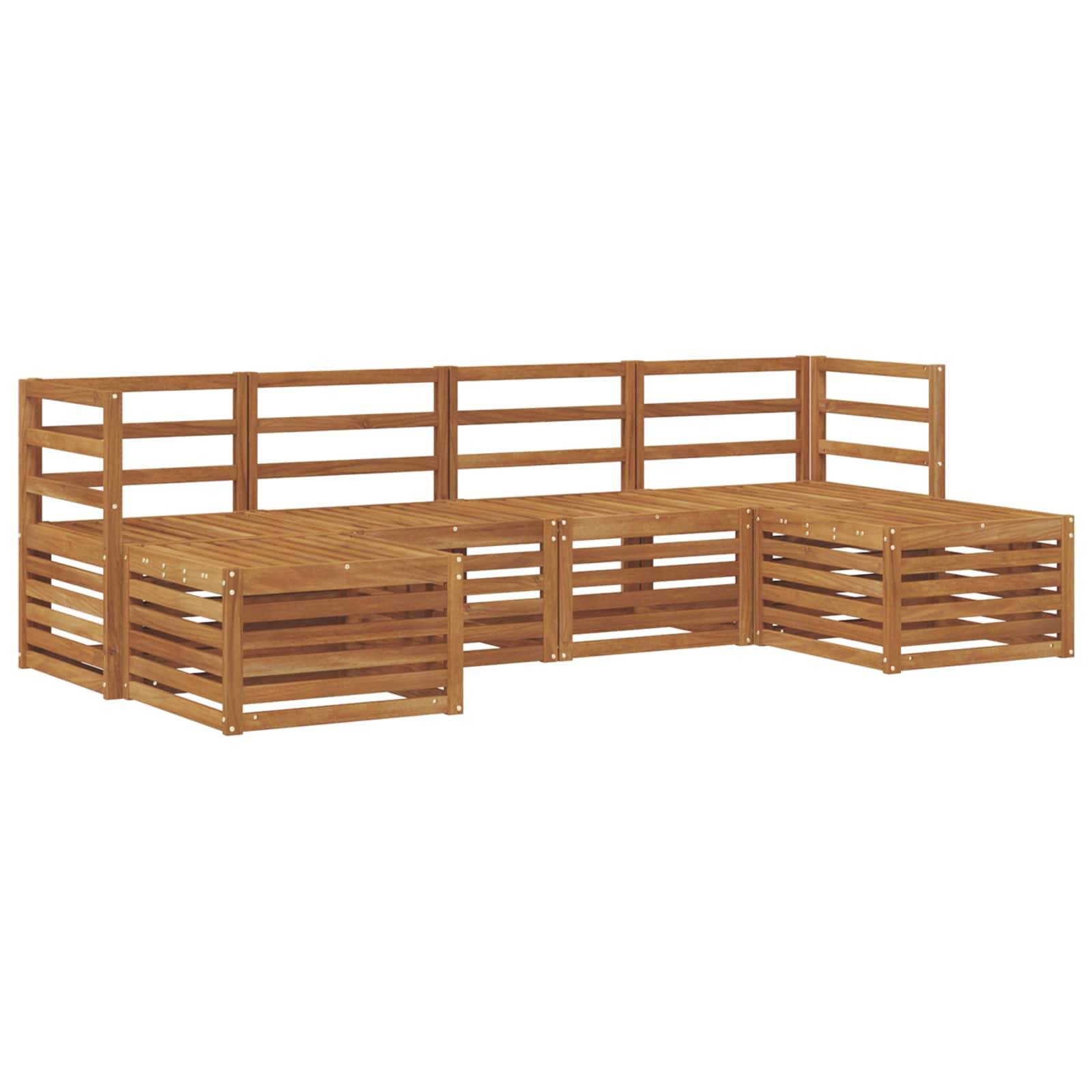 vidaXL Sofagarnituren 6 pcs Natur Massivholz Akazie