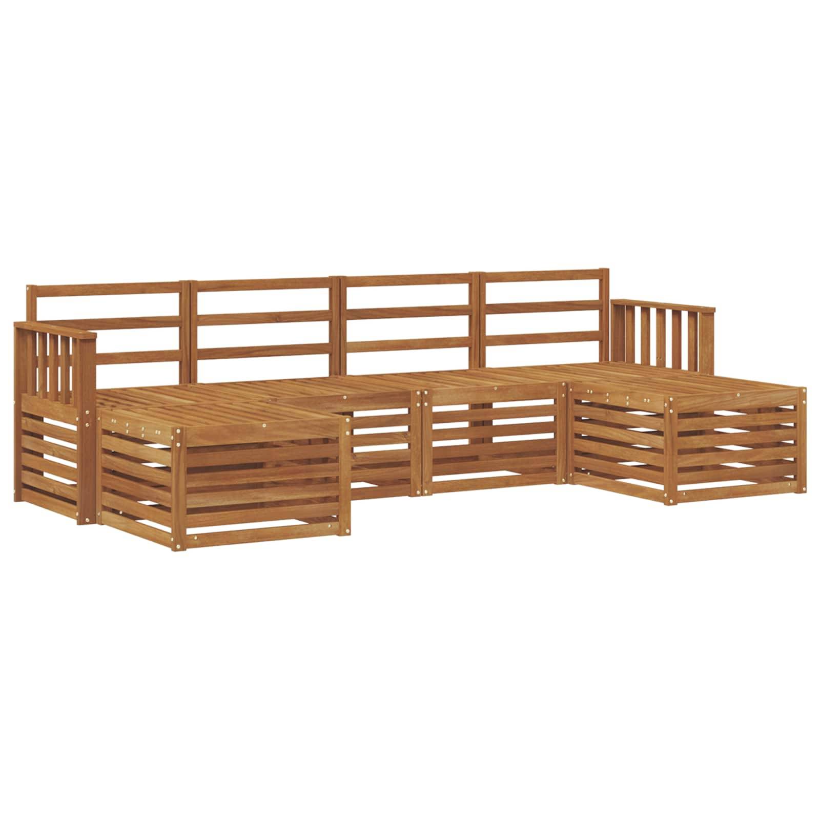 vidaXL Sofagarnituren 6 pcs Natur Massivholz Akazie