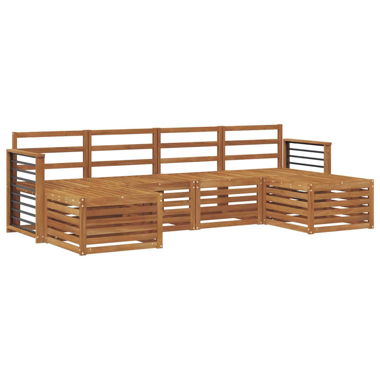 vidaXL Sofagarnituren 6 pcs Natur Massivholz Akazie