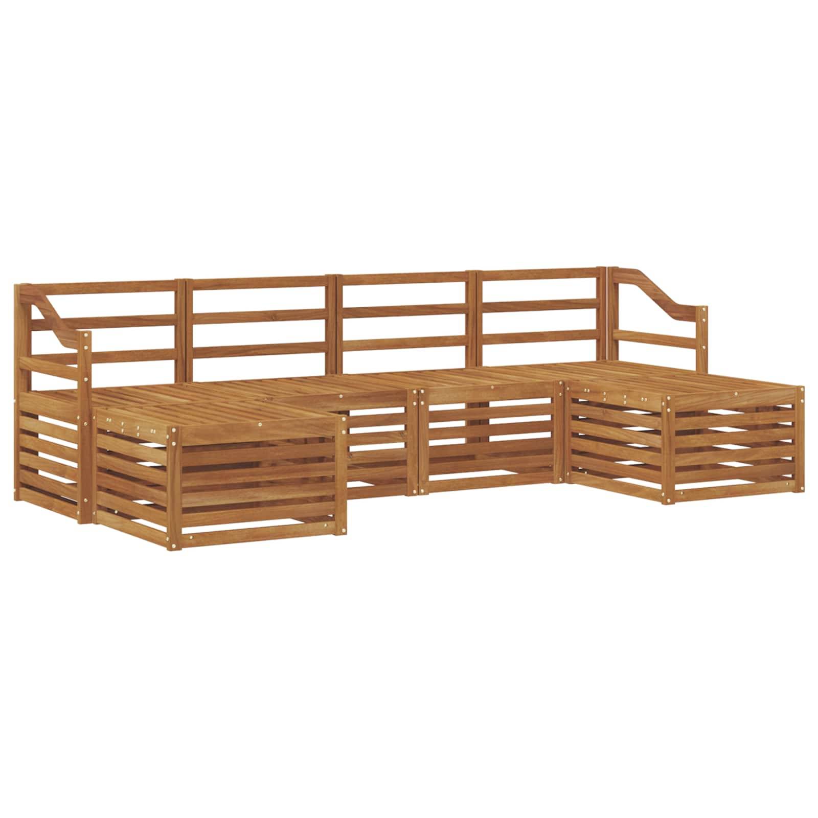 vidaXL Sofagarnituren 6 pcs Natur Massivholz Akazie
