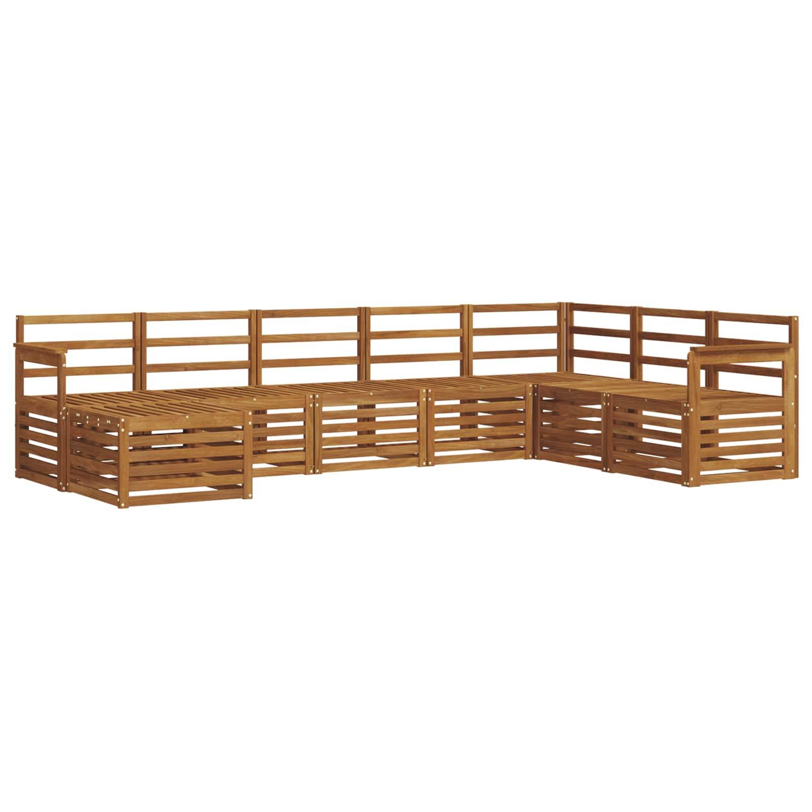 vidaXL Sofagarnituren 8 pcs Natur Massivholz Akazie