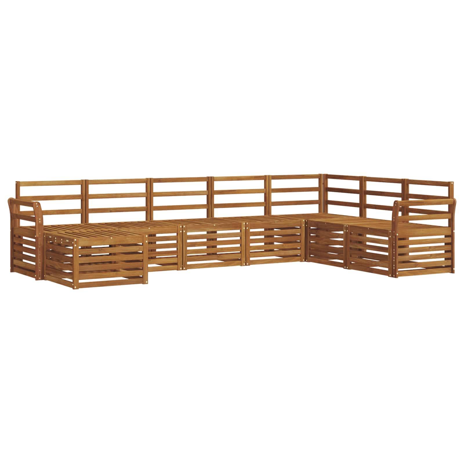 vidaXL Sofagarnituren 8 pcs Natur Massivholz Akazie