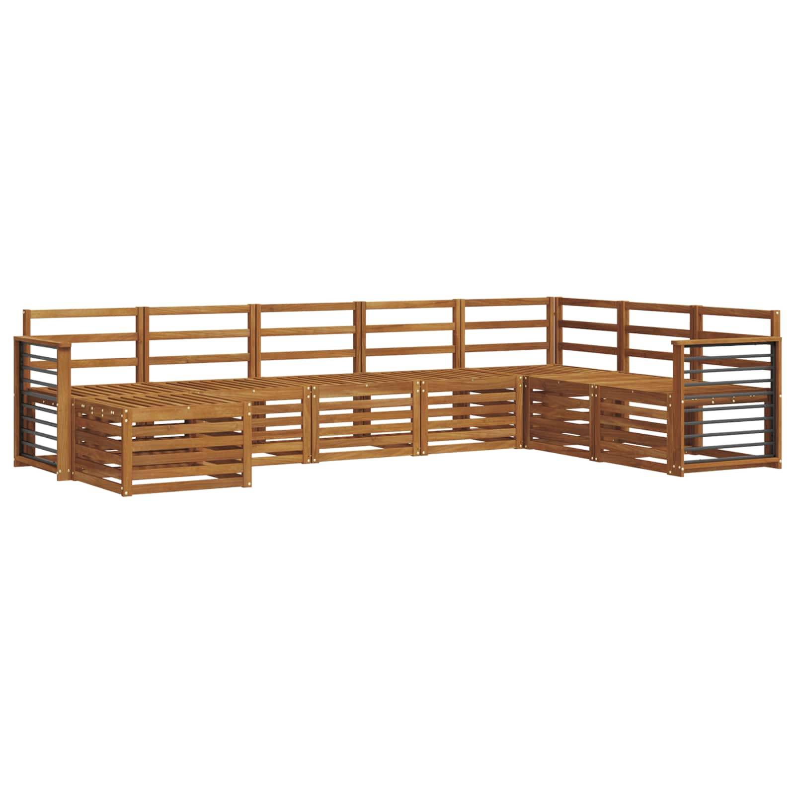 vidaXL Sofagarnituren 8 pcs Natur Massivholz Akazie
