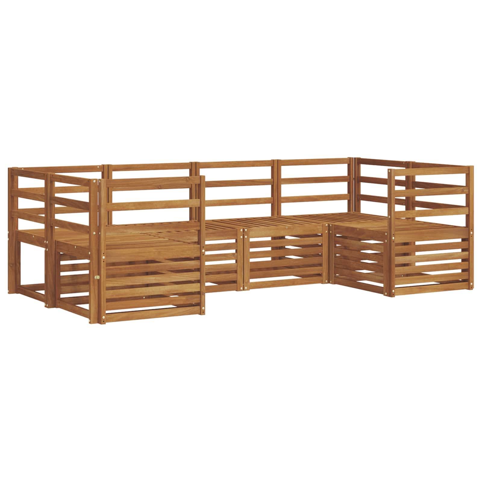 vidaXL Sofagarnituren 6 pcs Natur Massivholz Akazie