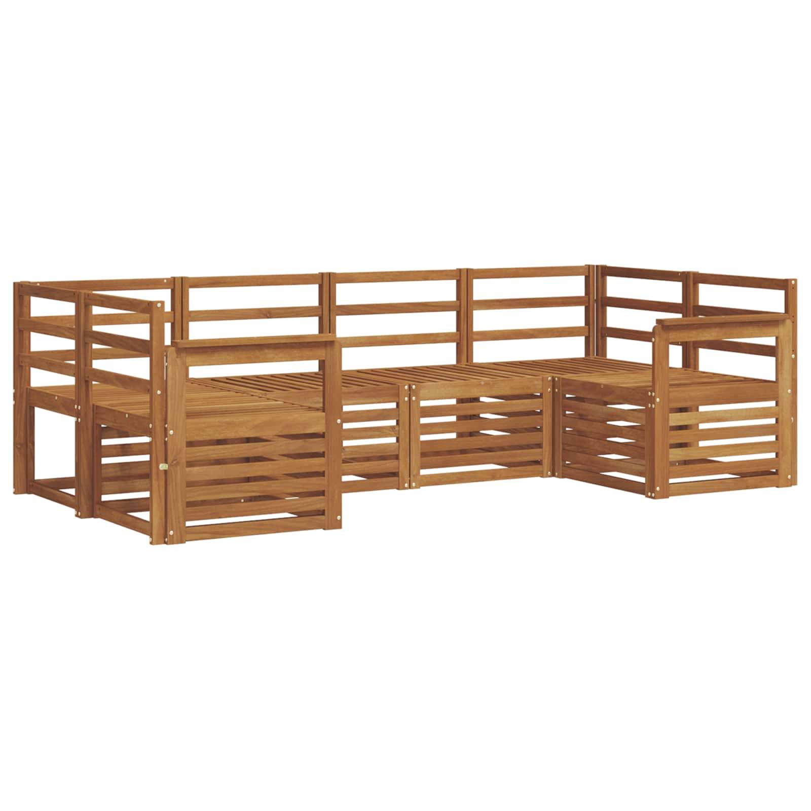 vidaXL Sofagarnituren 6 pcs Natur Massivholz Akazie