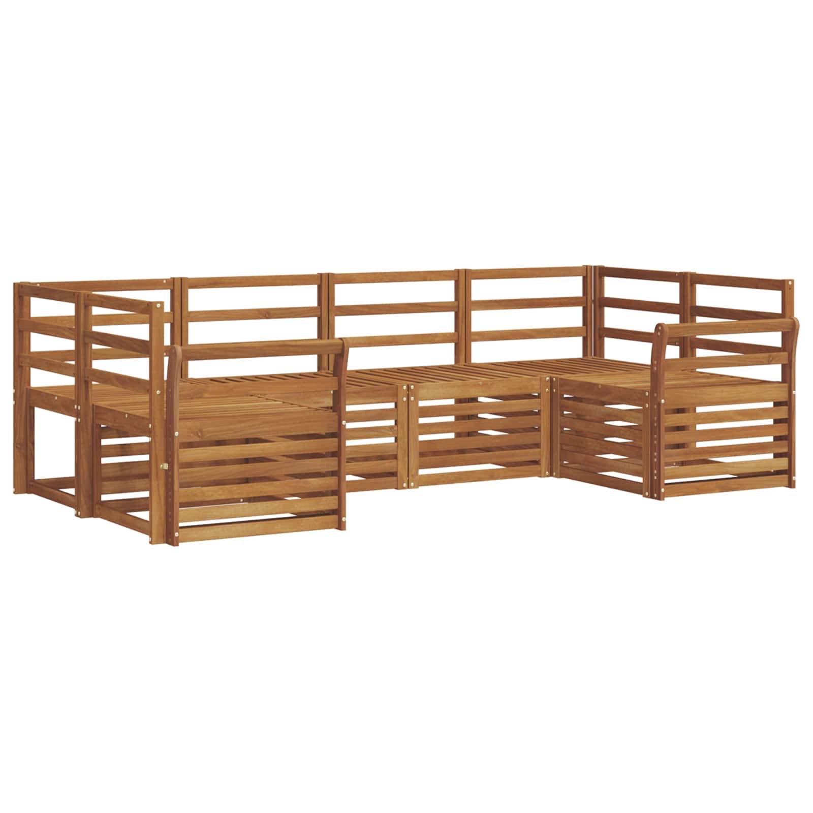 vidaXL Sofagarnituren 6 pcs Natur Massivholz Akazie