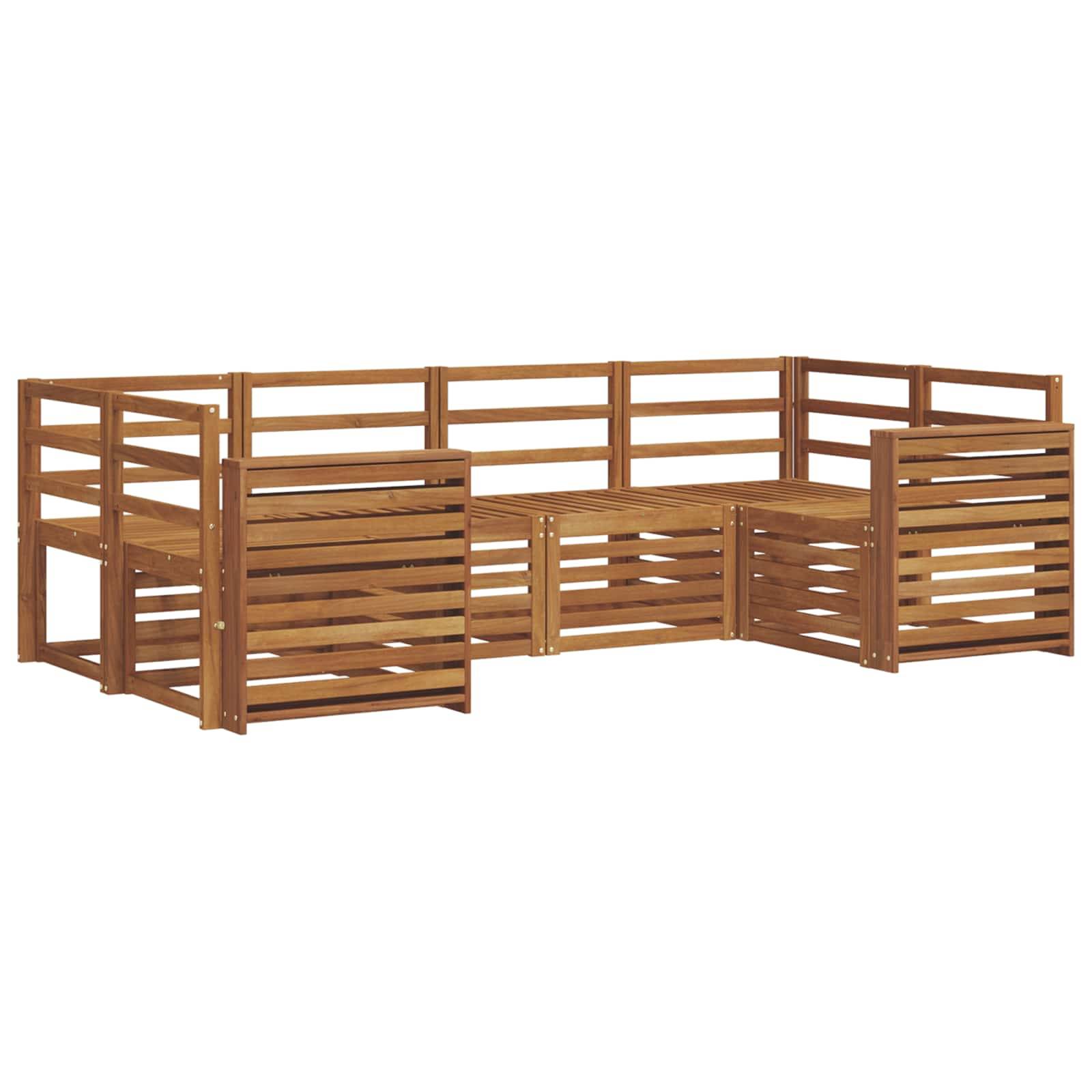vidaXL Sofagarnituren 6 pcs Natur Massivholz Akazie