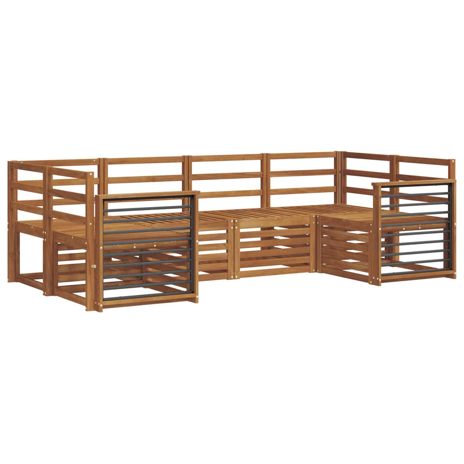 vidaXL Sofagarnituren 6 pcs Natur Massivholz Akazie
