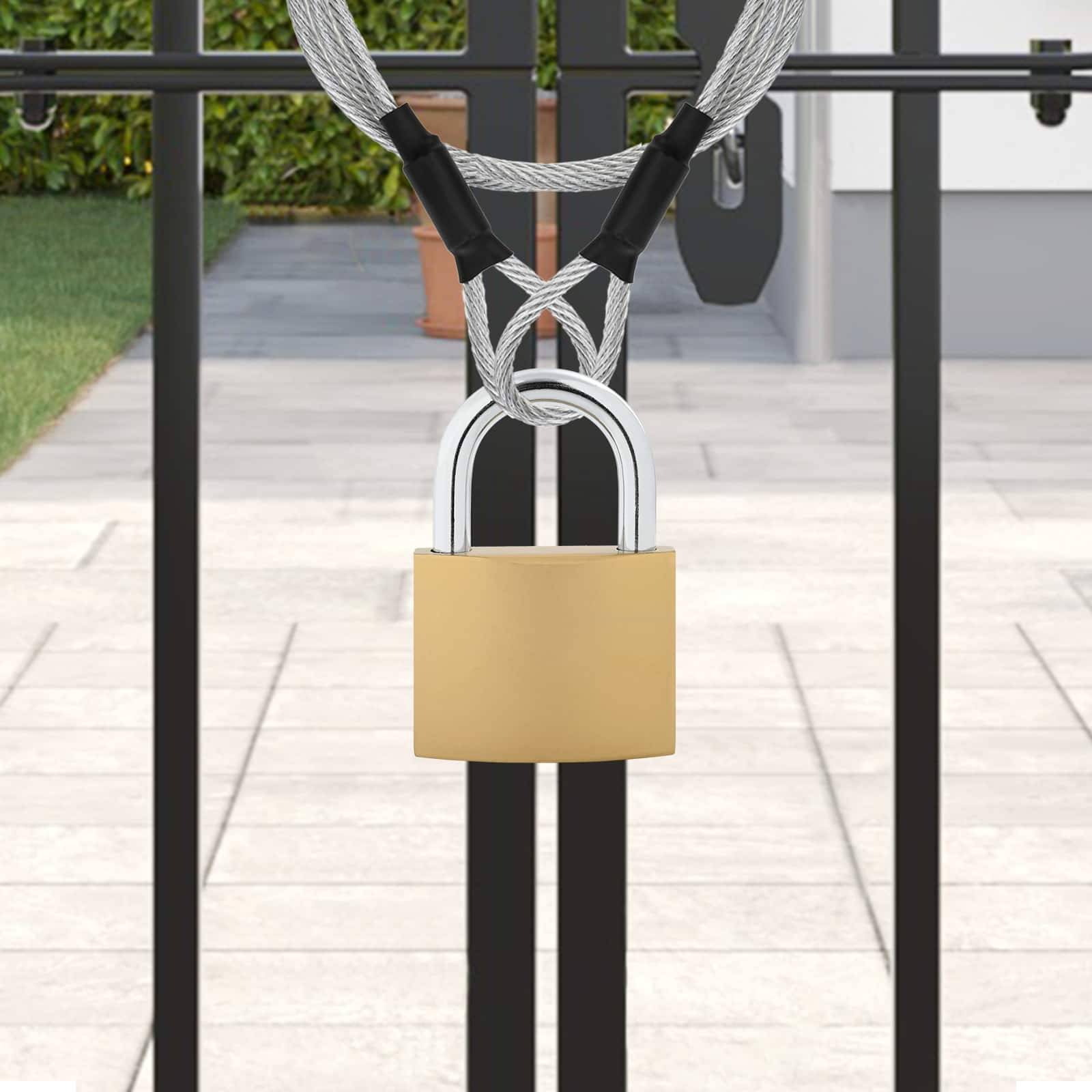 vidaXL U Schloss mit Schlüsseln 100 pcs Messing Eisen