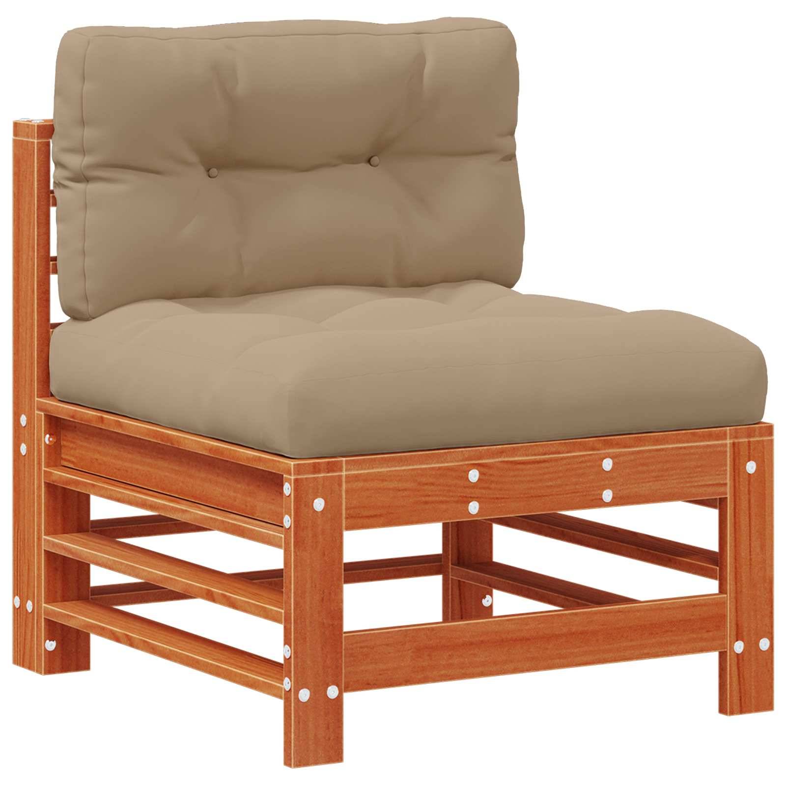 vidaXL Garten-Lounge-Set 6 pcs Wachsbraun Massives Kiefernholz