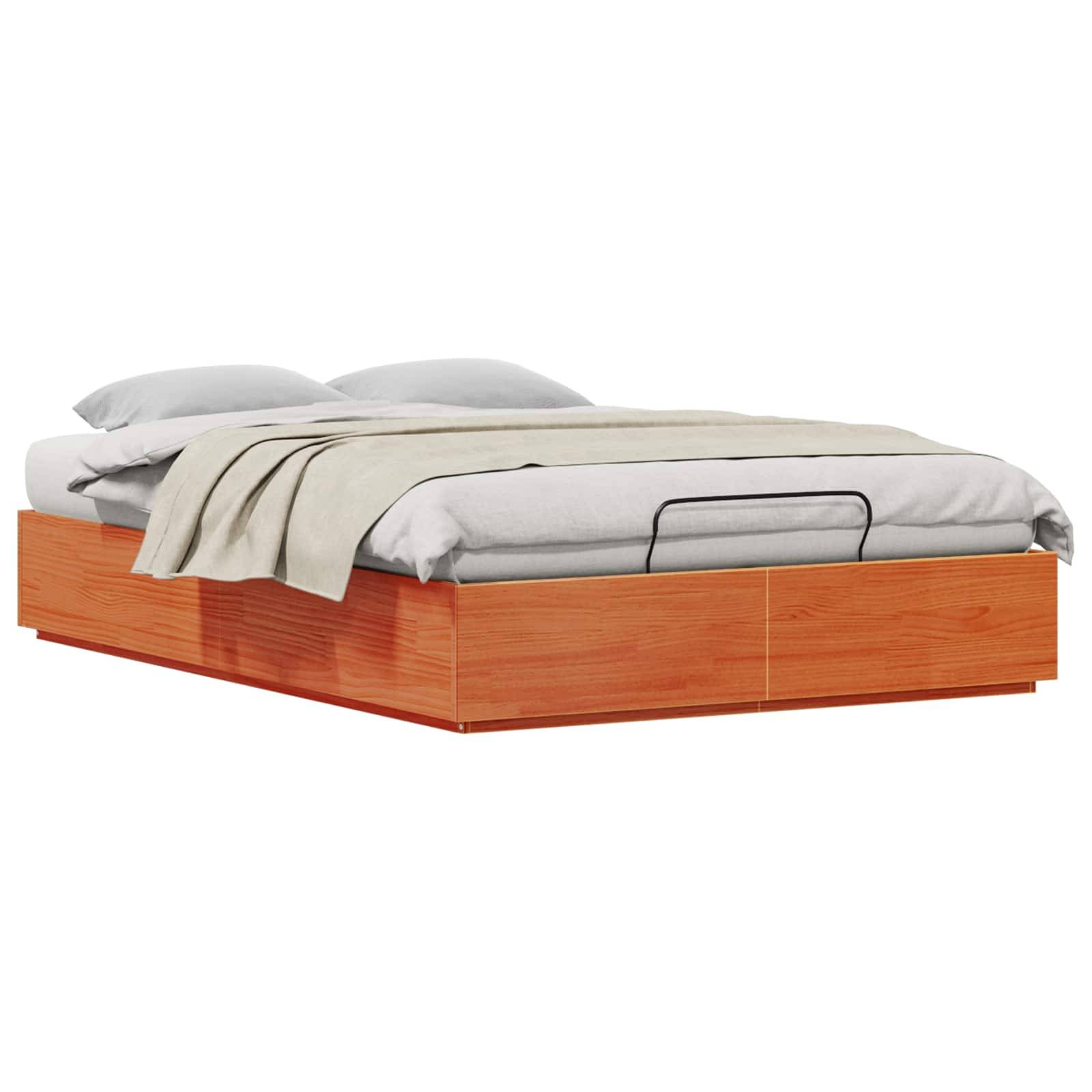vidaXL Ottoman Bettgestell Wachsbraun 120 x 190 cm