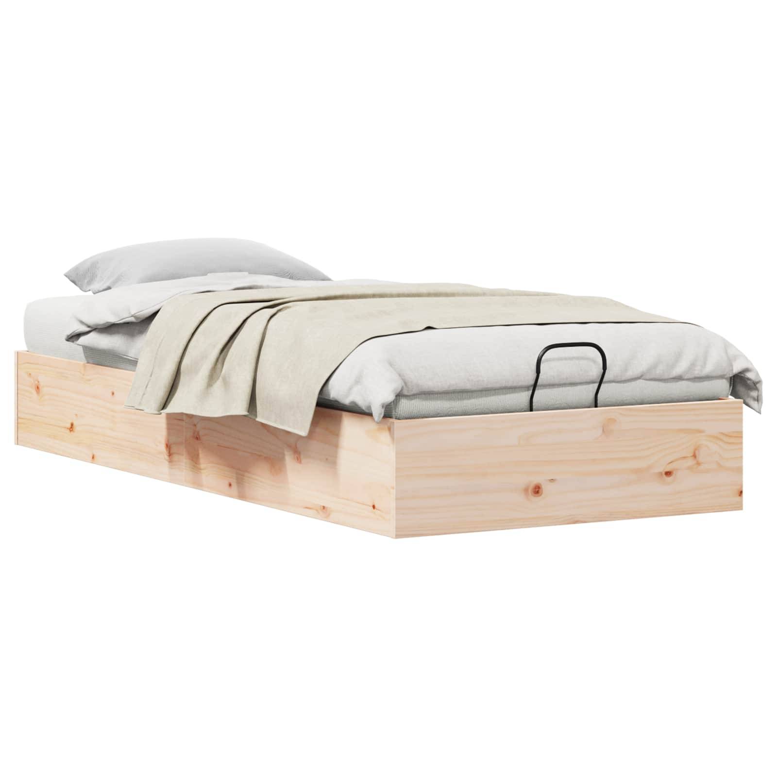 vidaXL Ottoman Bettgestell mit Stauraum Natur 70 x 190 cm