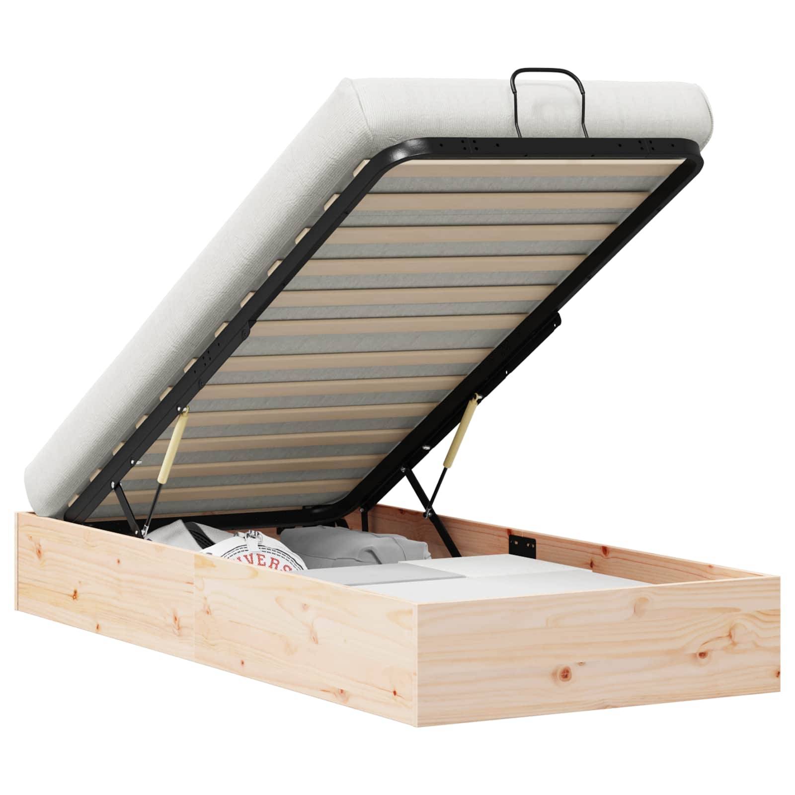 vidaXL Ottoman Bettgestell mit Stauraum Natur 70 x 190 cm