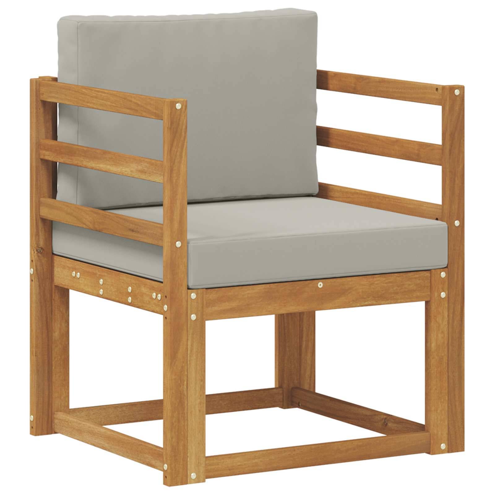 vidaXL Outdoor-Sofa Massives Akazienholz und Polyester