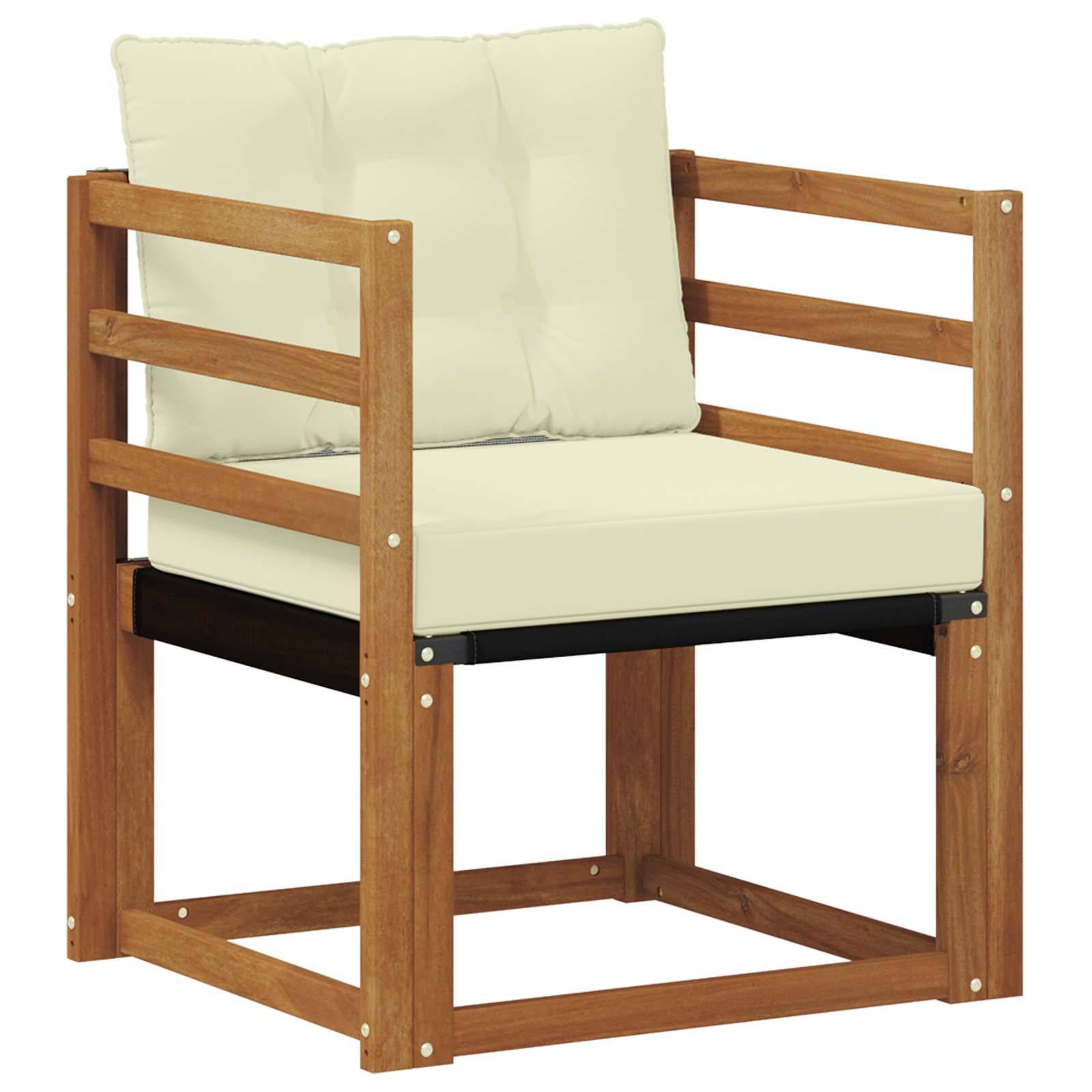 vidaXL Outdoor-Sofagarnitur Massives Akazienholz und Textilene