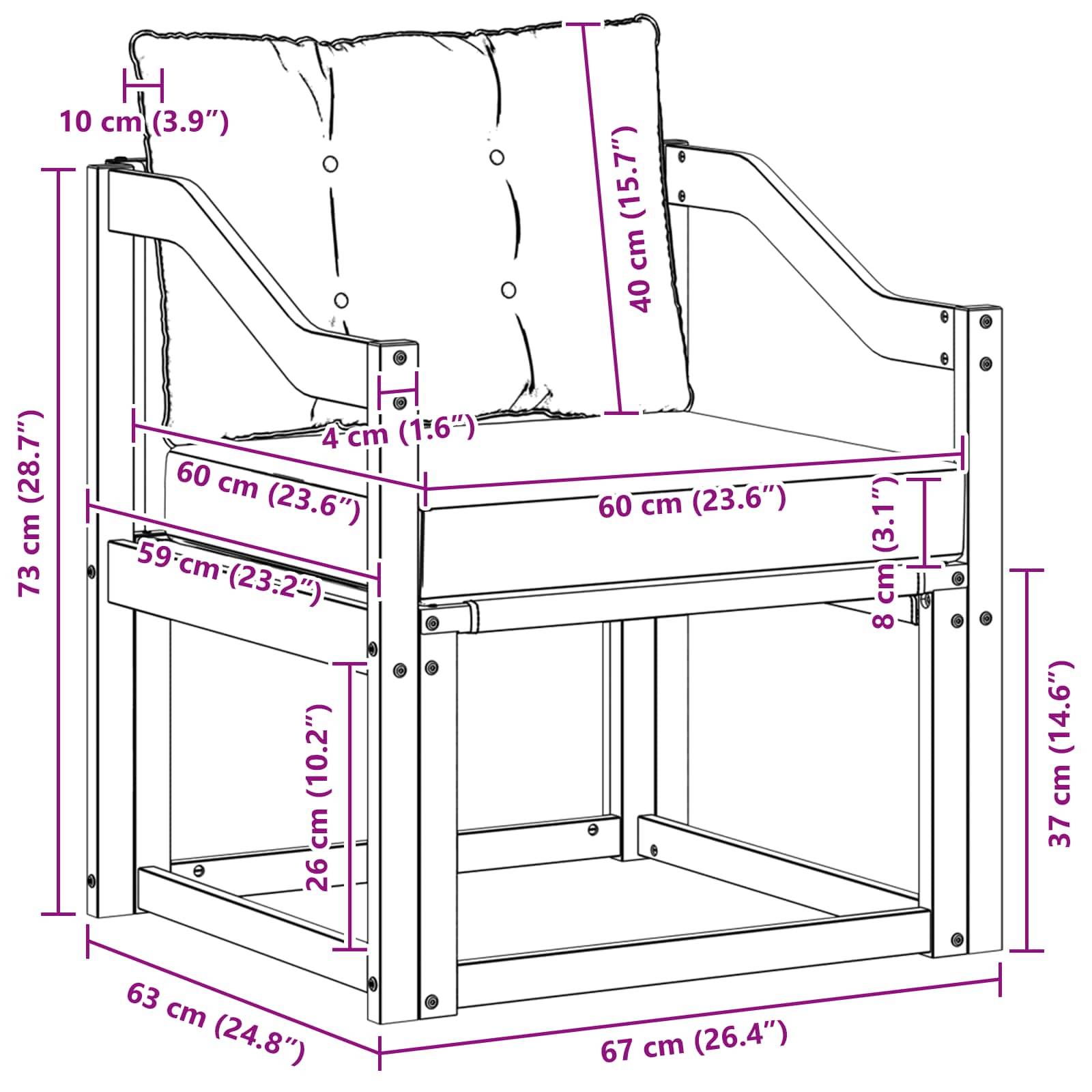 vidaXL 2 Stück Outdoor-Sofagarnitur Massives Akazienholz und Textilene