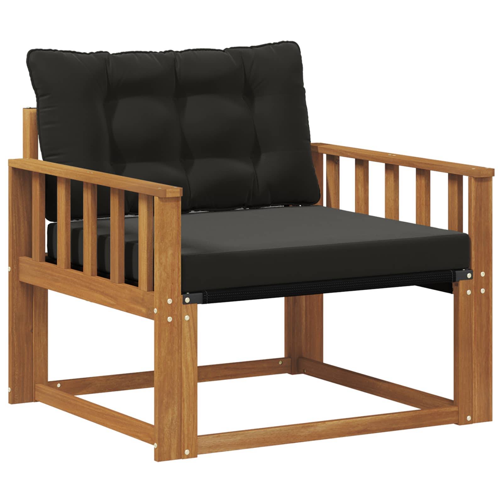 vidaXL Outdoor-Sofagarnitur Massives Akazienholz und Textilene Natur