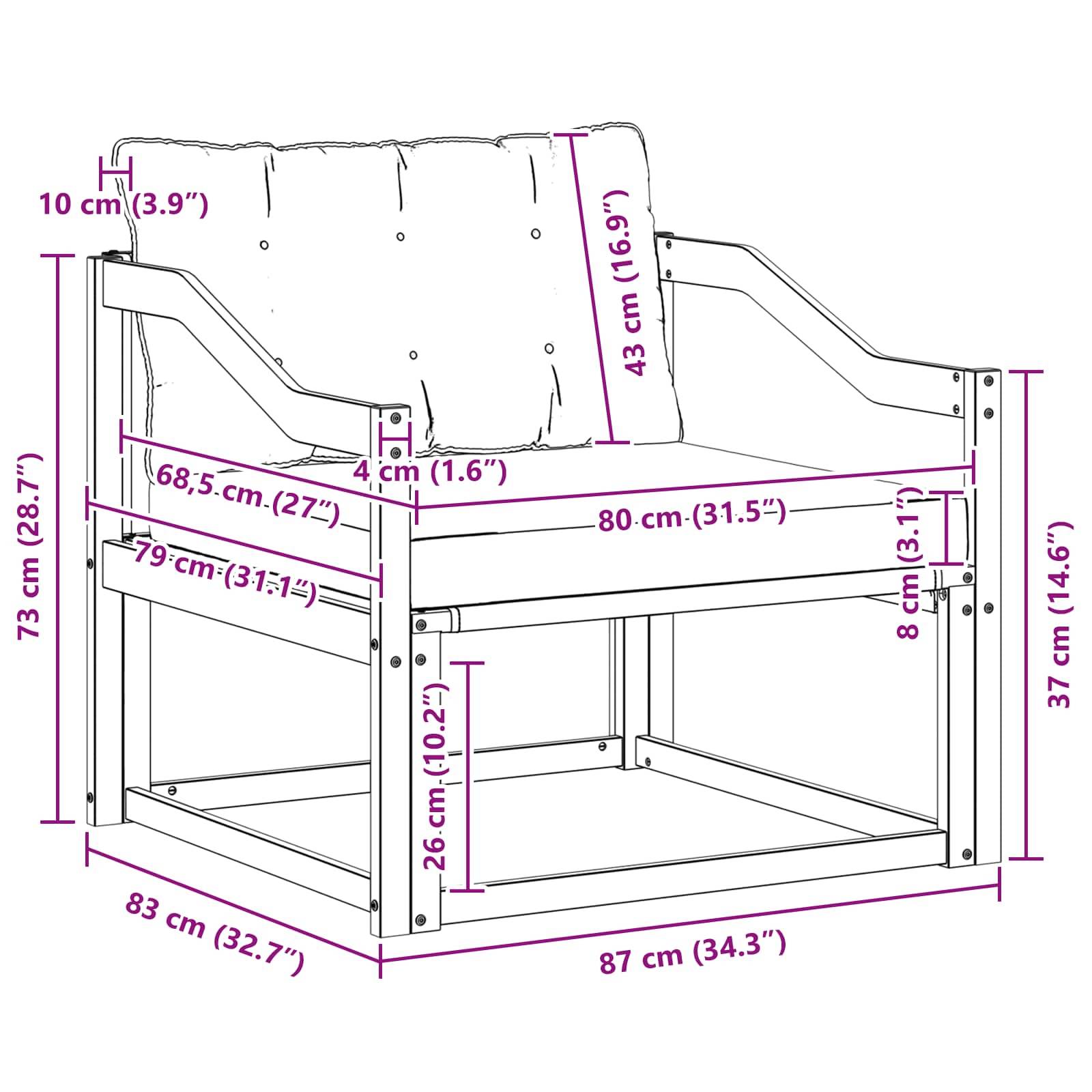 vidaXL Outdoor-Sofagarnitur Massives Akazienholz und Textilene Natur