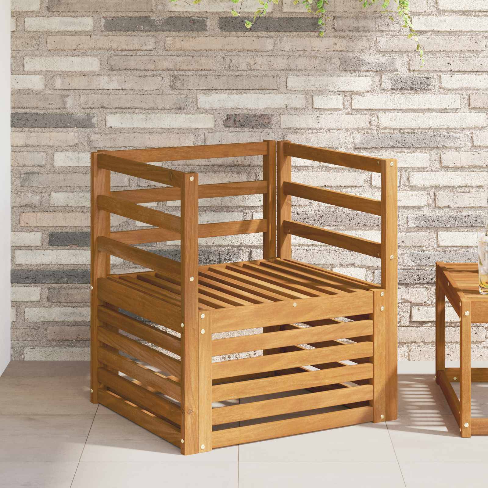 vidaXL Outdoor-Sofagarnitur Natur 67 x 63 x 73 cm Massivholz Akazie