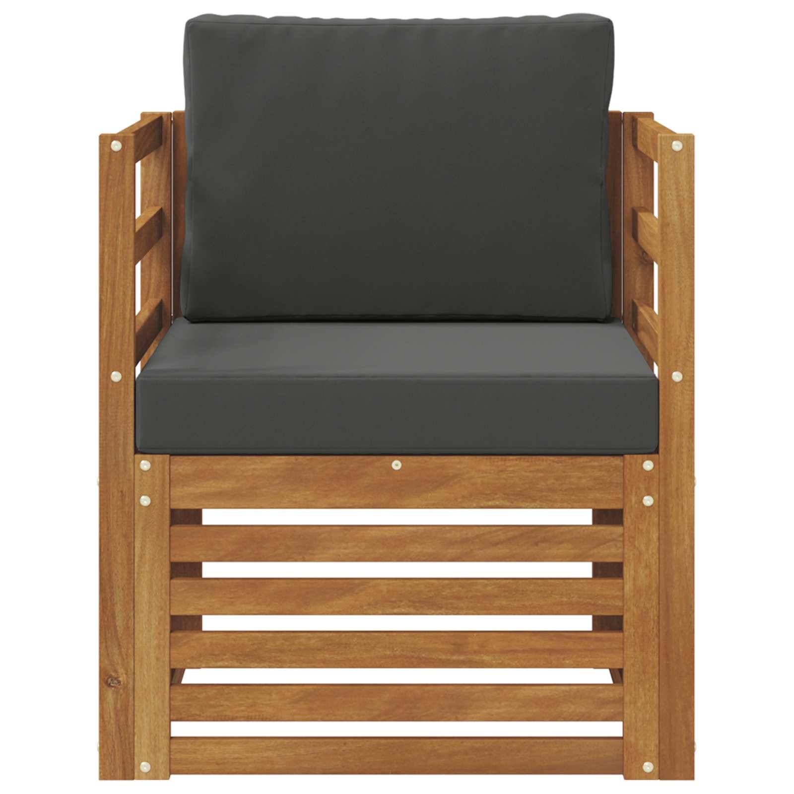 vidaXL Outdoor-Sofagarnitur Massives Akazienholz und Polyester Natur