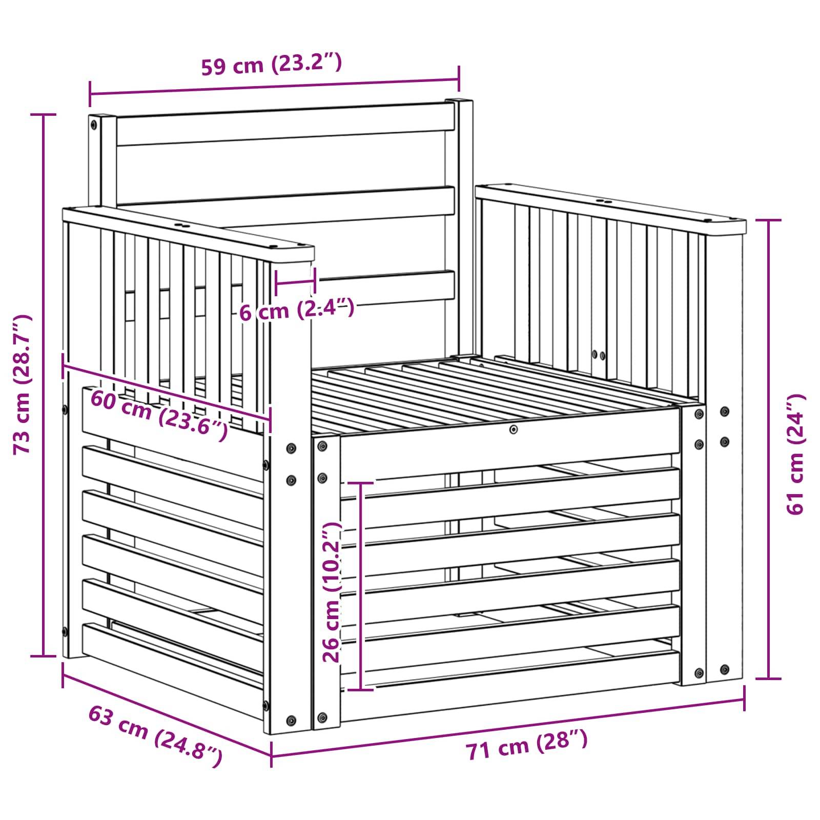 vidaXL 2 Stück Outdoor-Sofagarnitur Massivholz Akazie Weiß