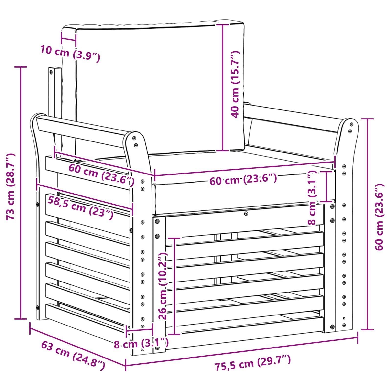 vidaXL Outdoor-Sofagarnitur Polyester Weiß