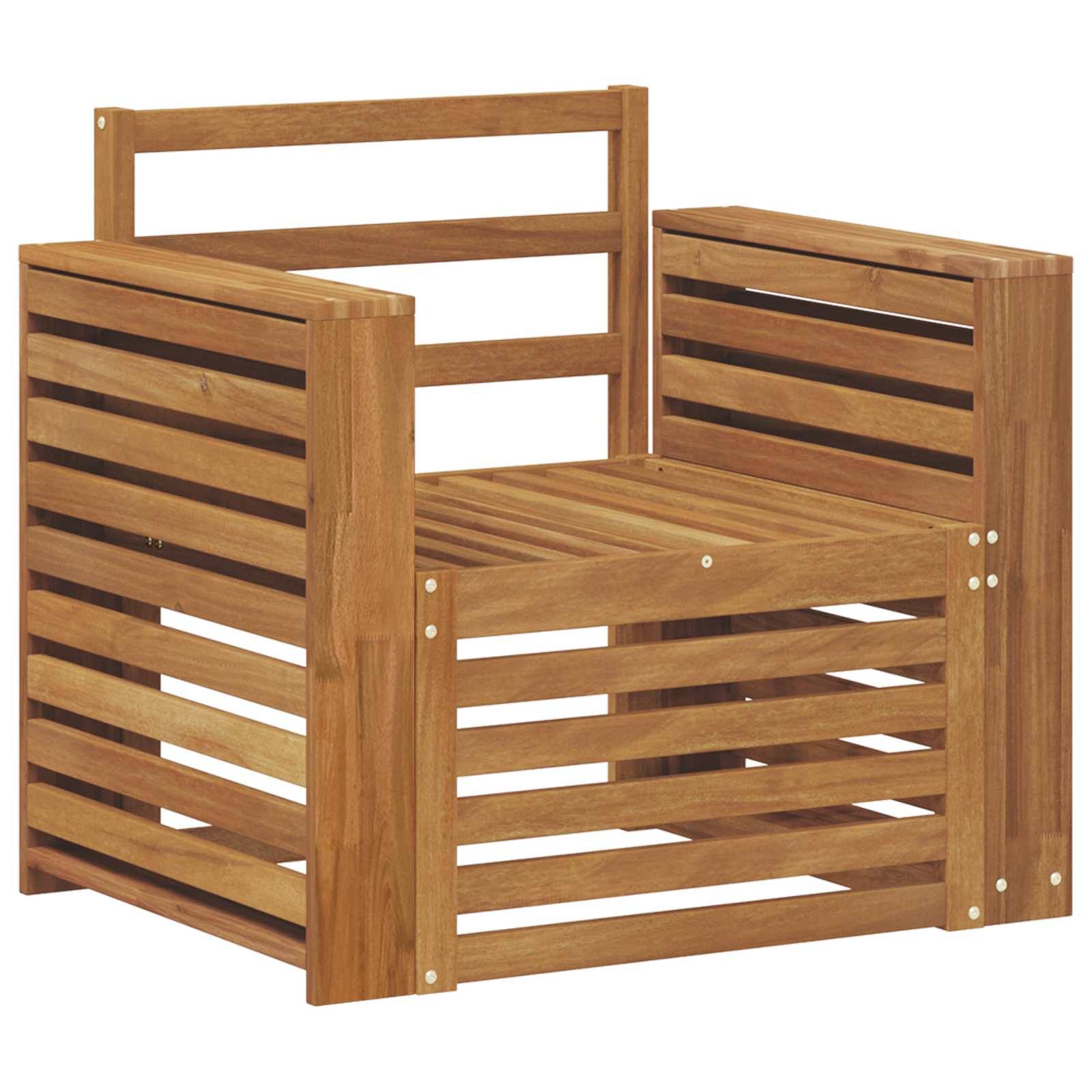 vidaXL Outdoor-Sofagarnitur Natur 79 x 63 x 73 cm Massivholz Akazie