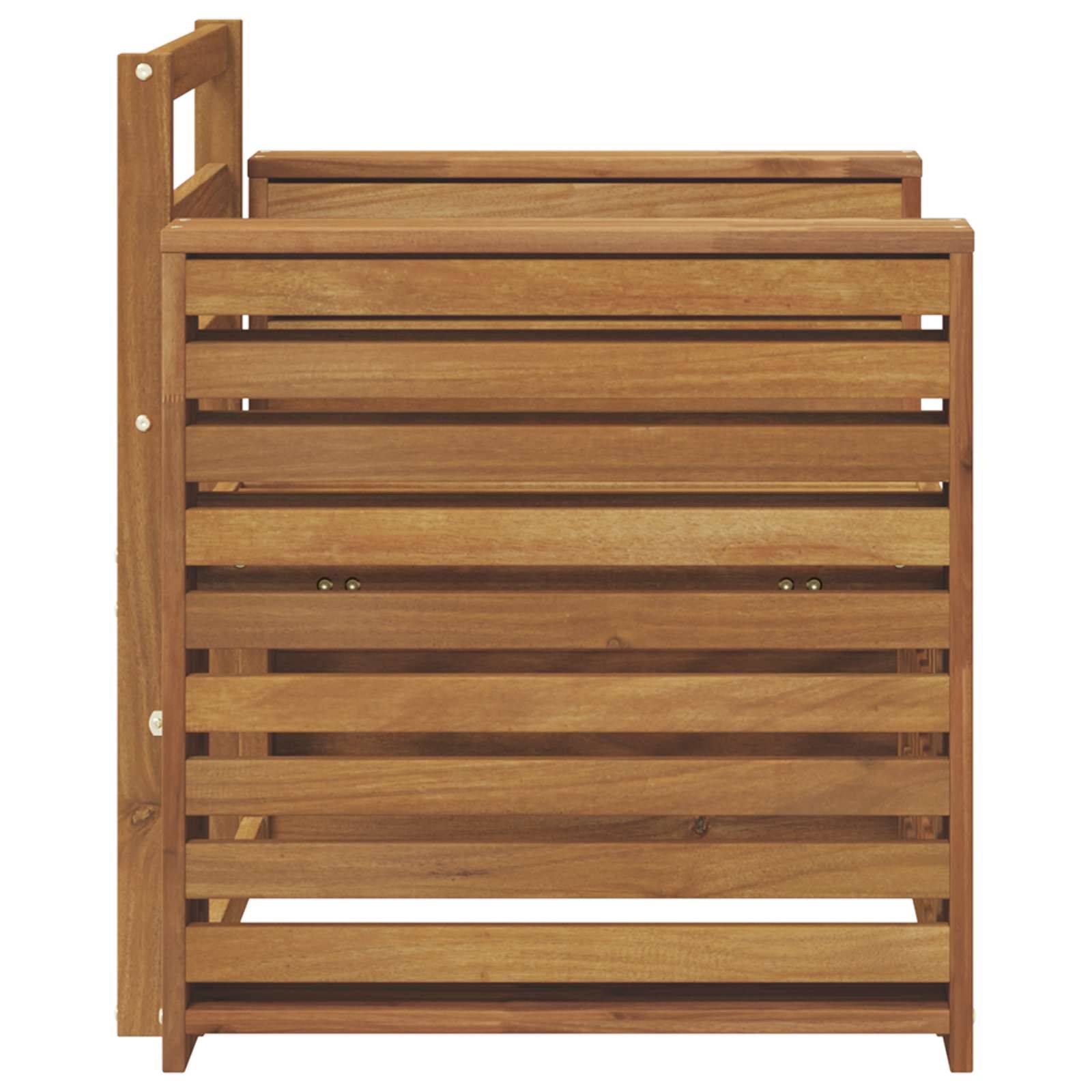 vidaXL Outdoor-Sofagarnitur Natur 79 x 63 x 73 cm Massivholz Akazie