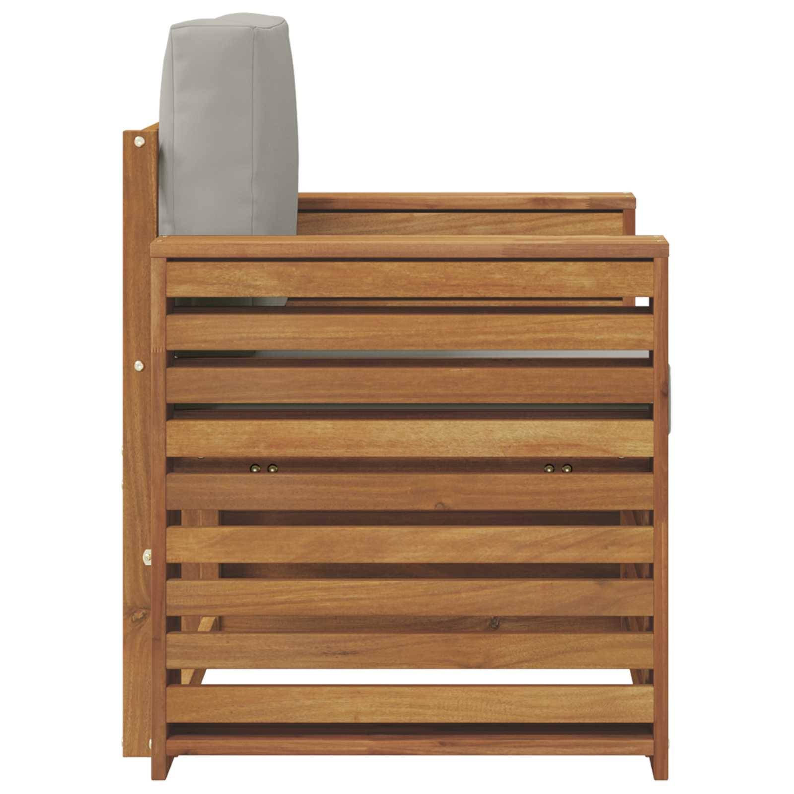 vidaXL Outdoor-Sofagarnitur Massives Akazienholz und Polyester Natur