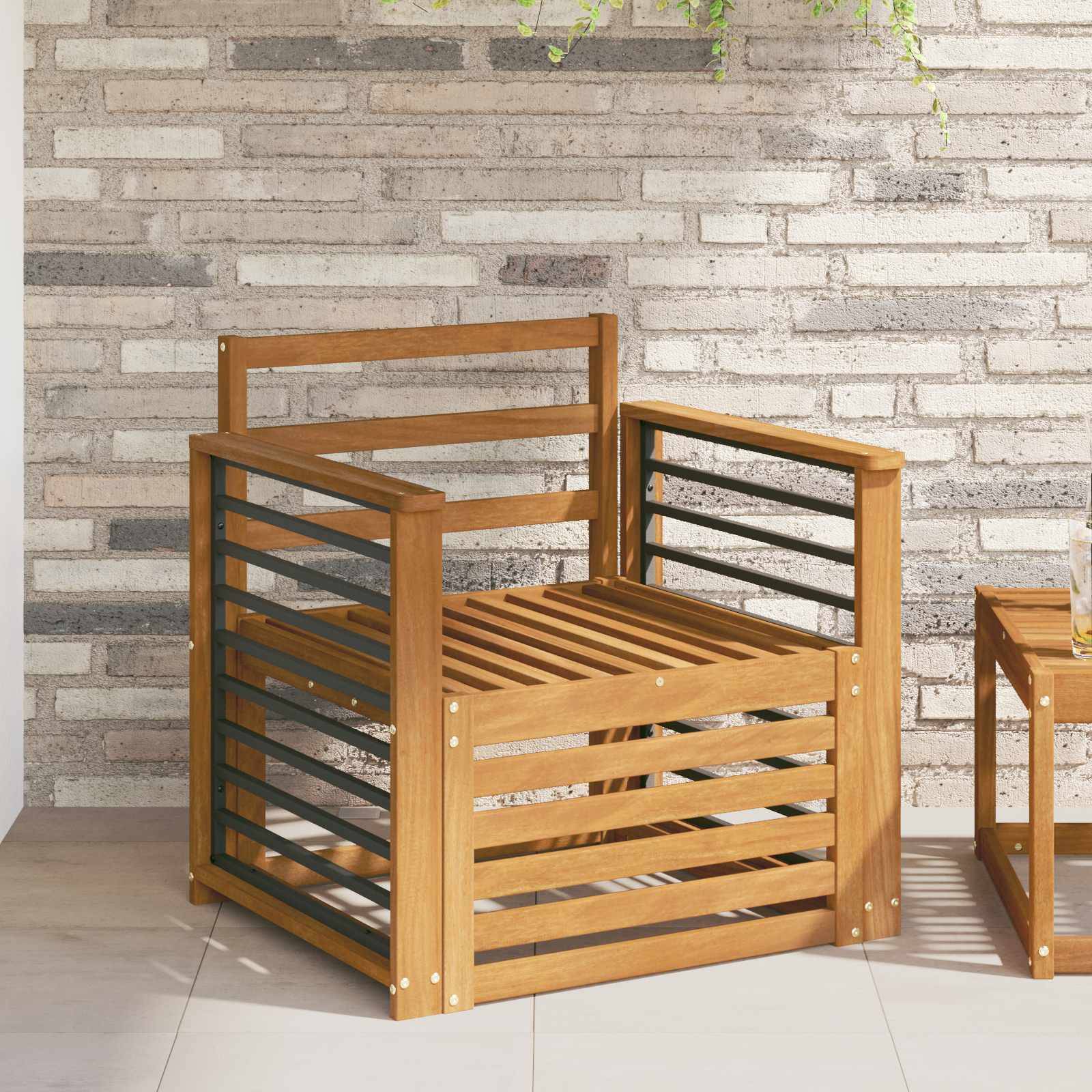 vidaXL Outdoor-Sofagarnitur Natur 71 x 63 x 73 cm Massivholz Akazie