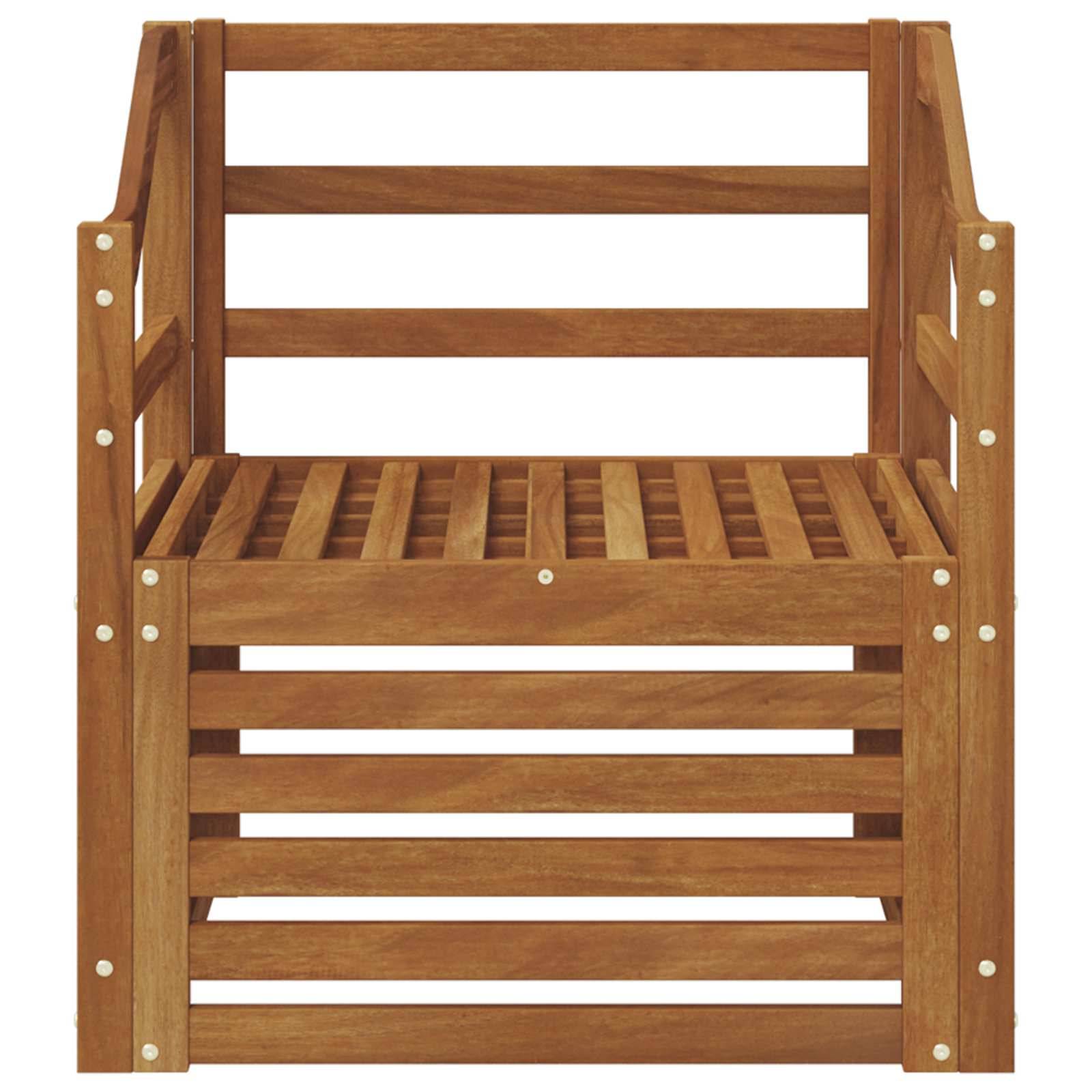 vidaXL Outdoor-Sofa Massivholz Akazie Natur