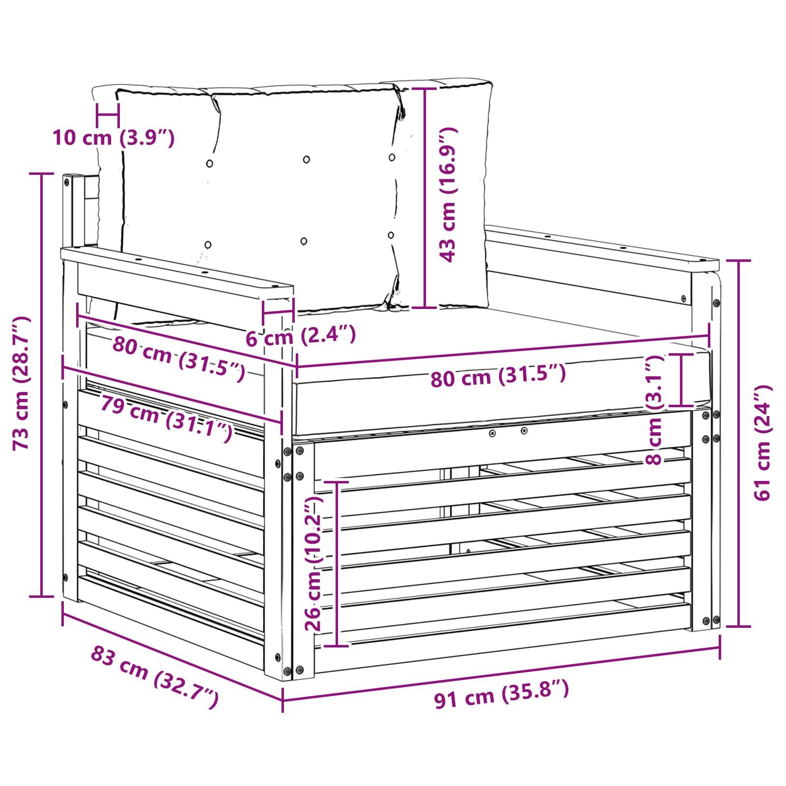 vidaXL Outdoor-Sofa Polyester Weiß und Anthrazit