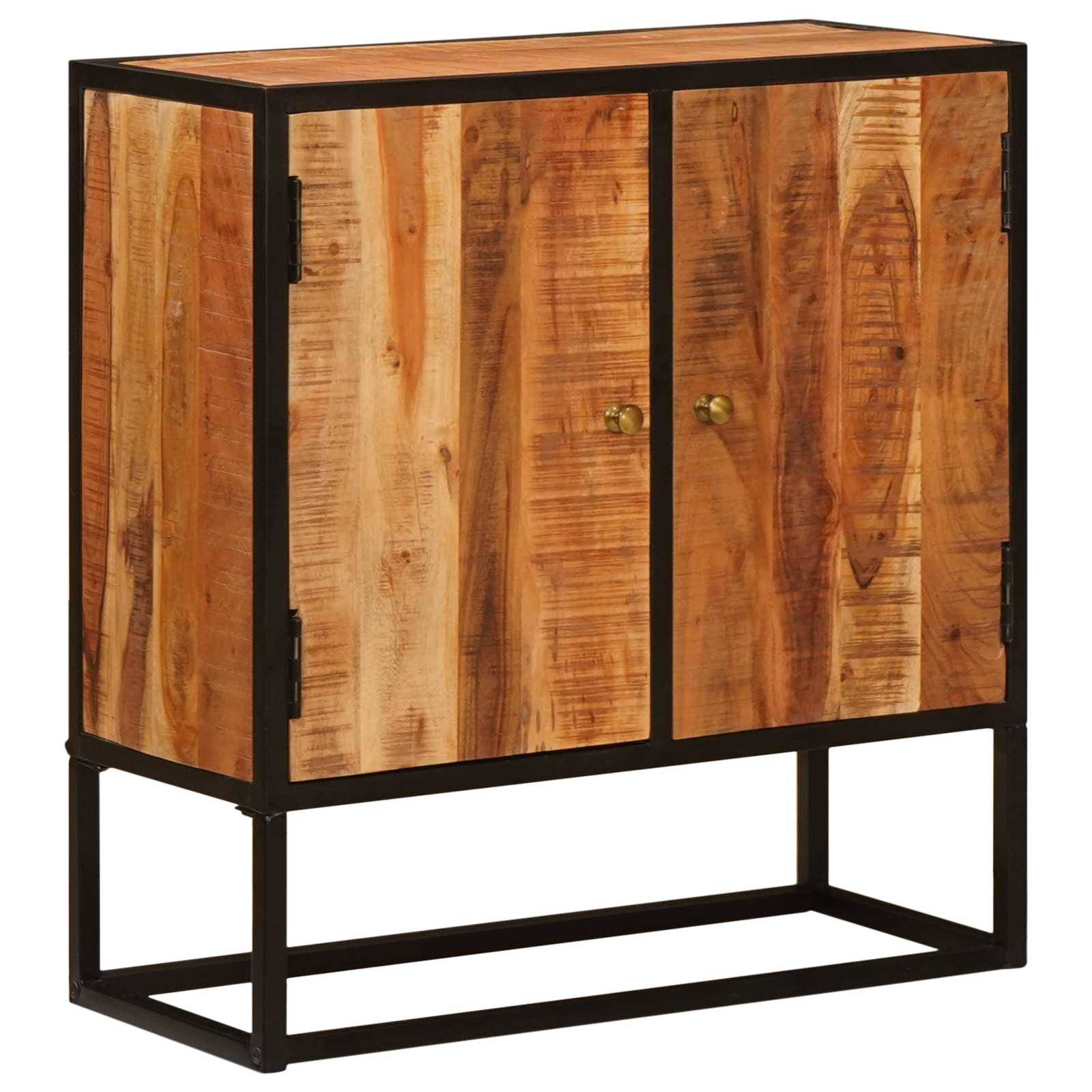 vidaXL Sideboard mit Tür Beta Natur 70 x 30 x 75 cm Massives Akazienholz