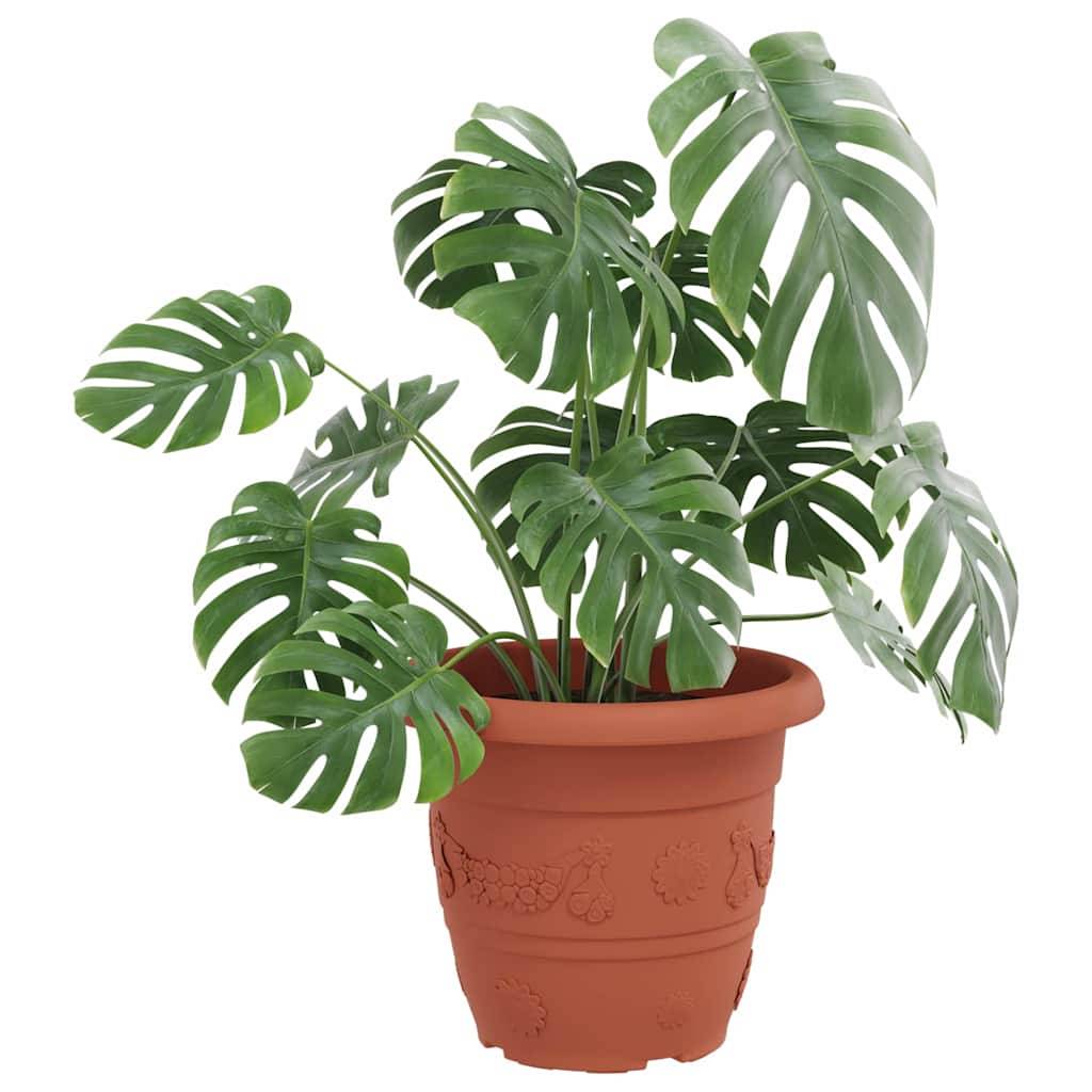 vidaXL Runder Blumentopf 6 pcs Ziegelrot Ø 26 x 21,5 cm Kunststoff