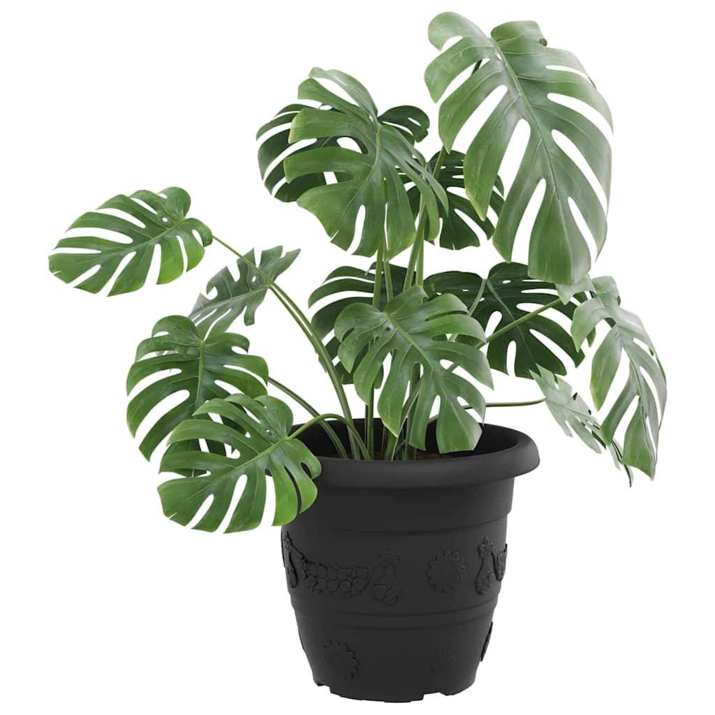 vidaXL Runder Blumentopf 6 pcs Schwarz Ø 34 x 28 cm Kunststoff