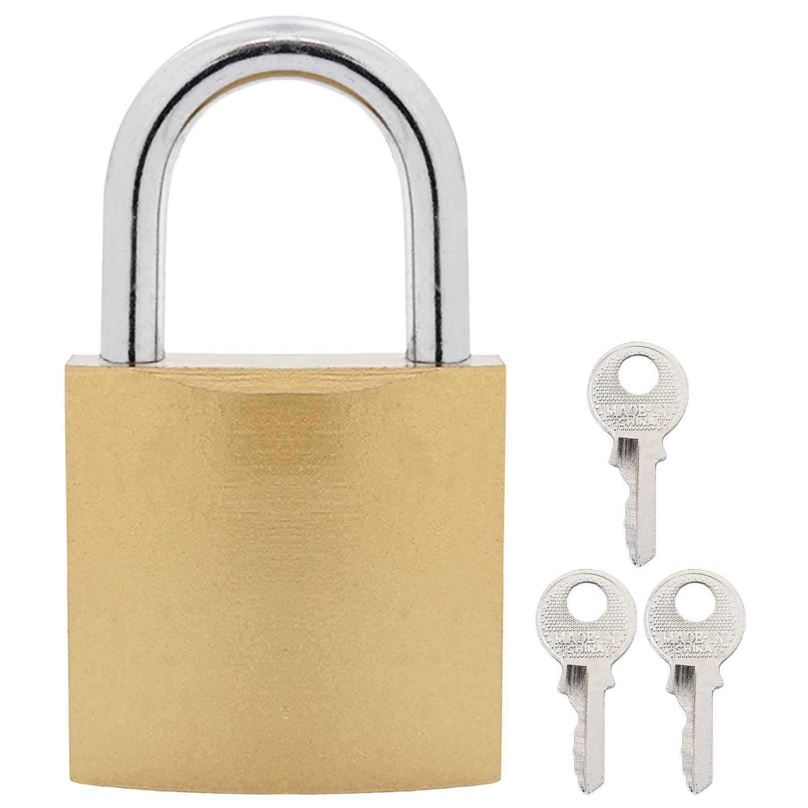 vidaXL U Schloss mit Schlüsseln 2 pcs Messing Eisen