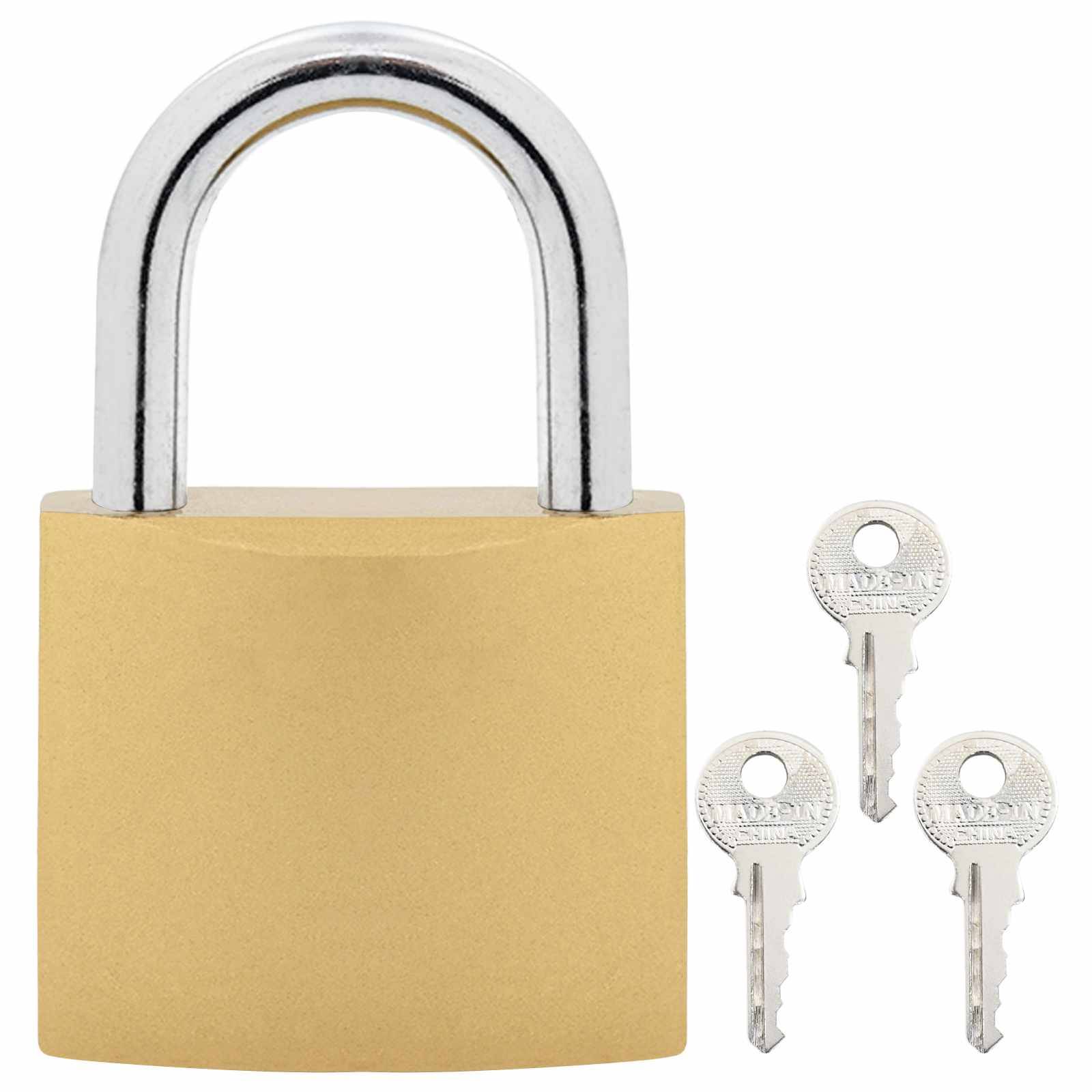vidaXL U Schloss mit Schlüsseln 2 pcs Messing Eisen